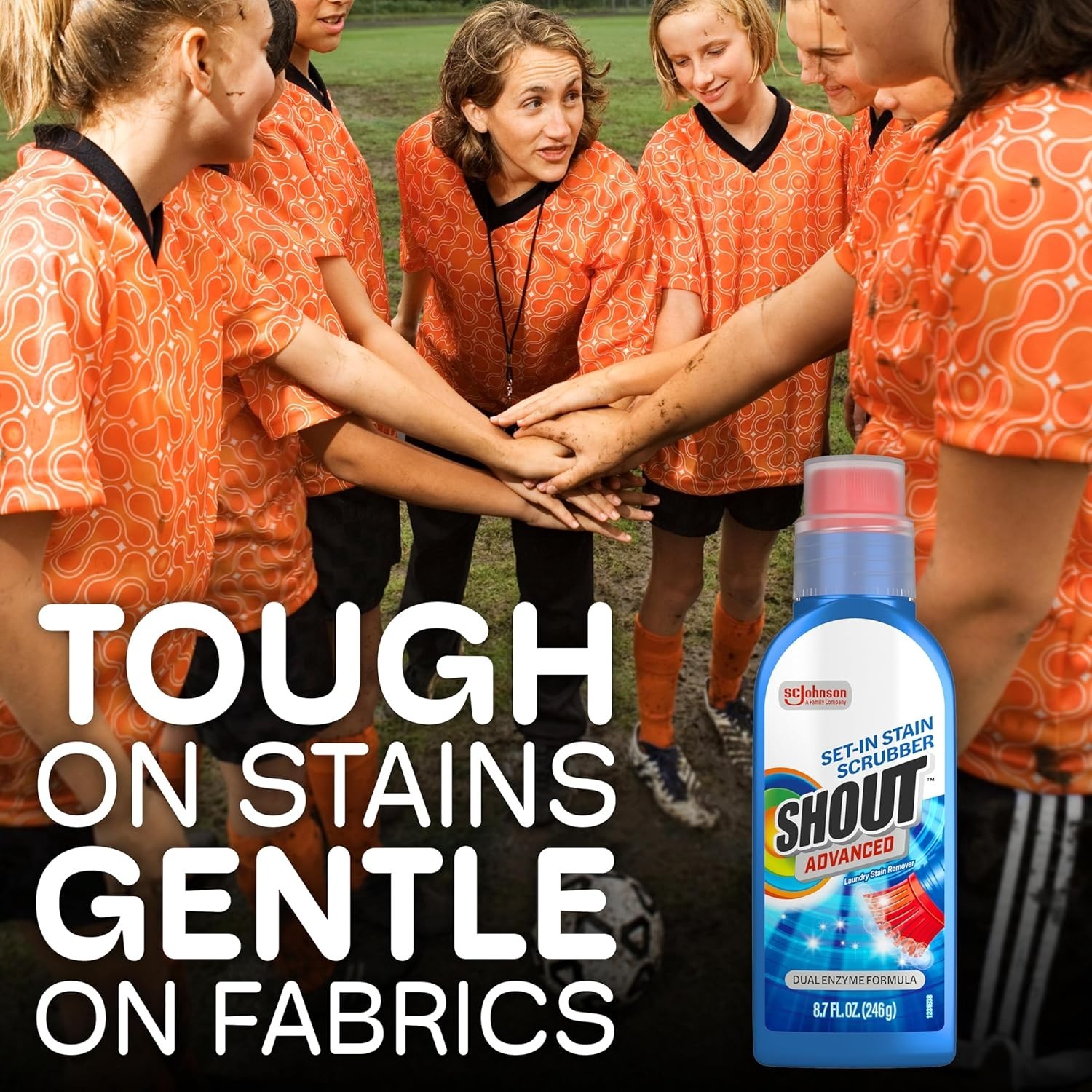 Ultra Concentrated 8.7oz Shout Stain Remover Gel with Brush for Set-In Stains