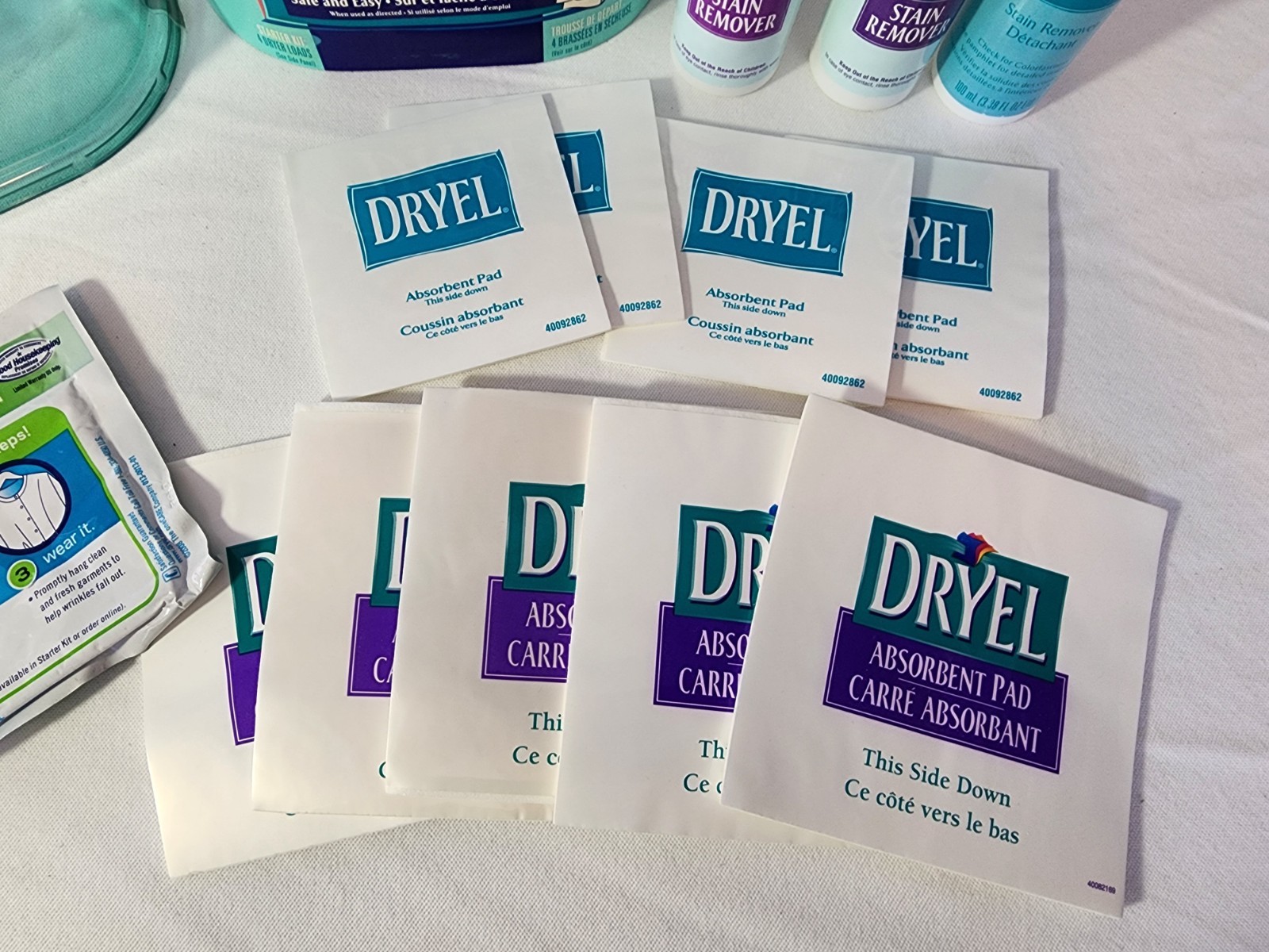 Dryel Starter Kit Lot Dry Clean At Home Original Scent w/ Bags, 10 Cloths