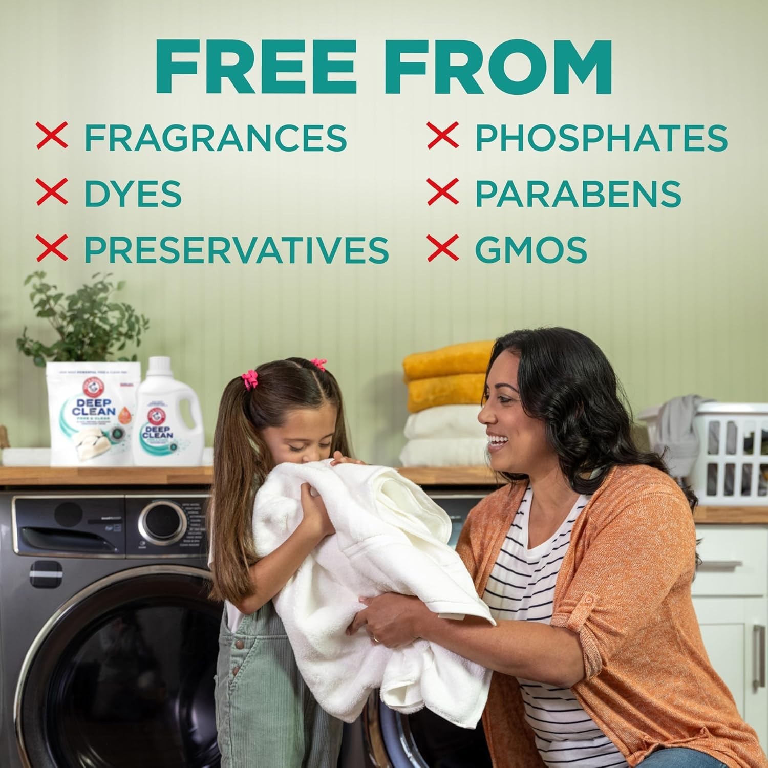 Deep Clean Free & Clear Liquid Laundry Detergent 75 Fl Oz – Dye & Fragrance Free