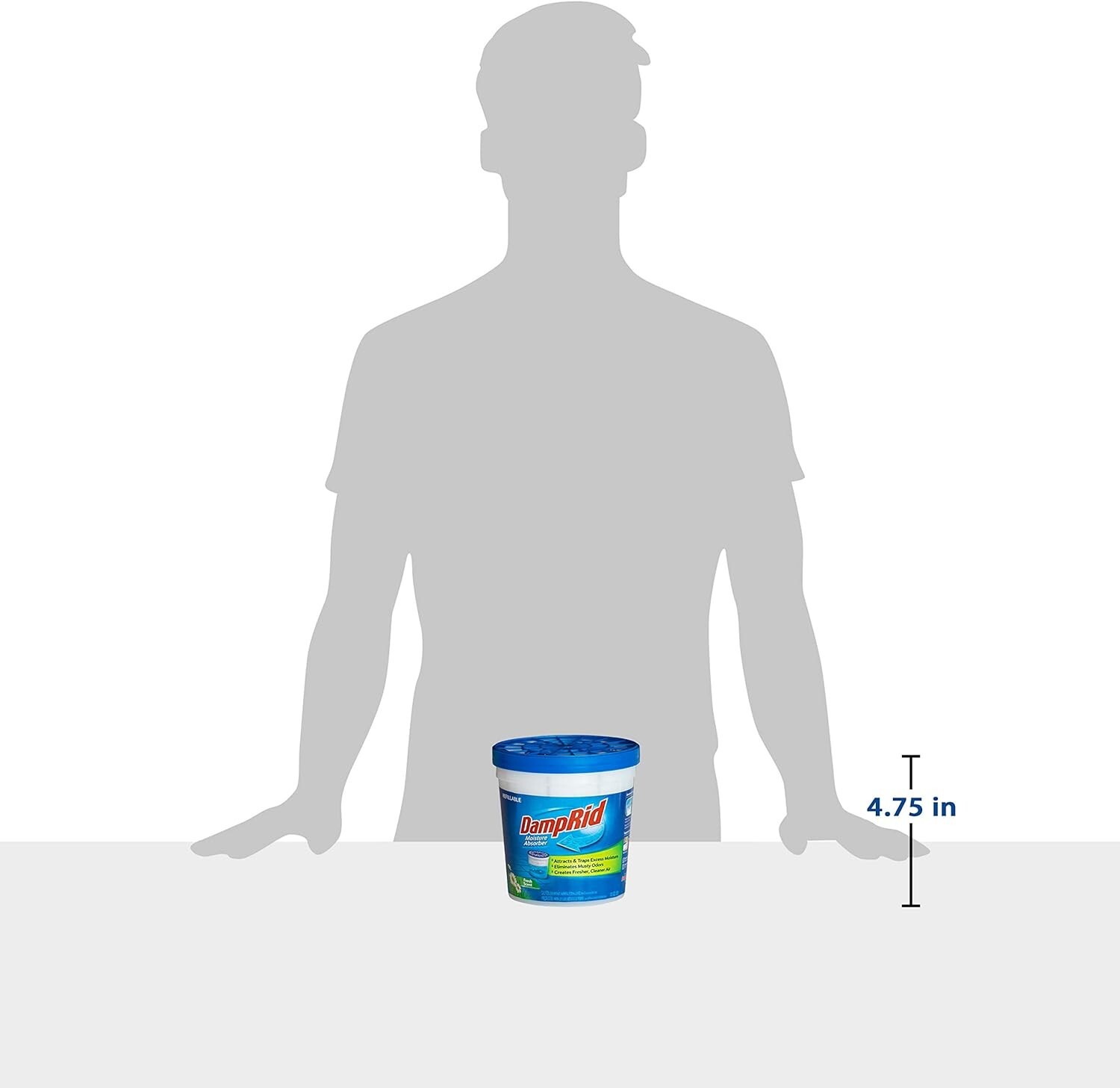 Refillable Moisture Absorber Cups, Portable & Odor Eliminator, 10.5 oz., 4-Pack