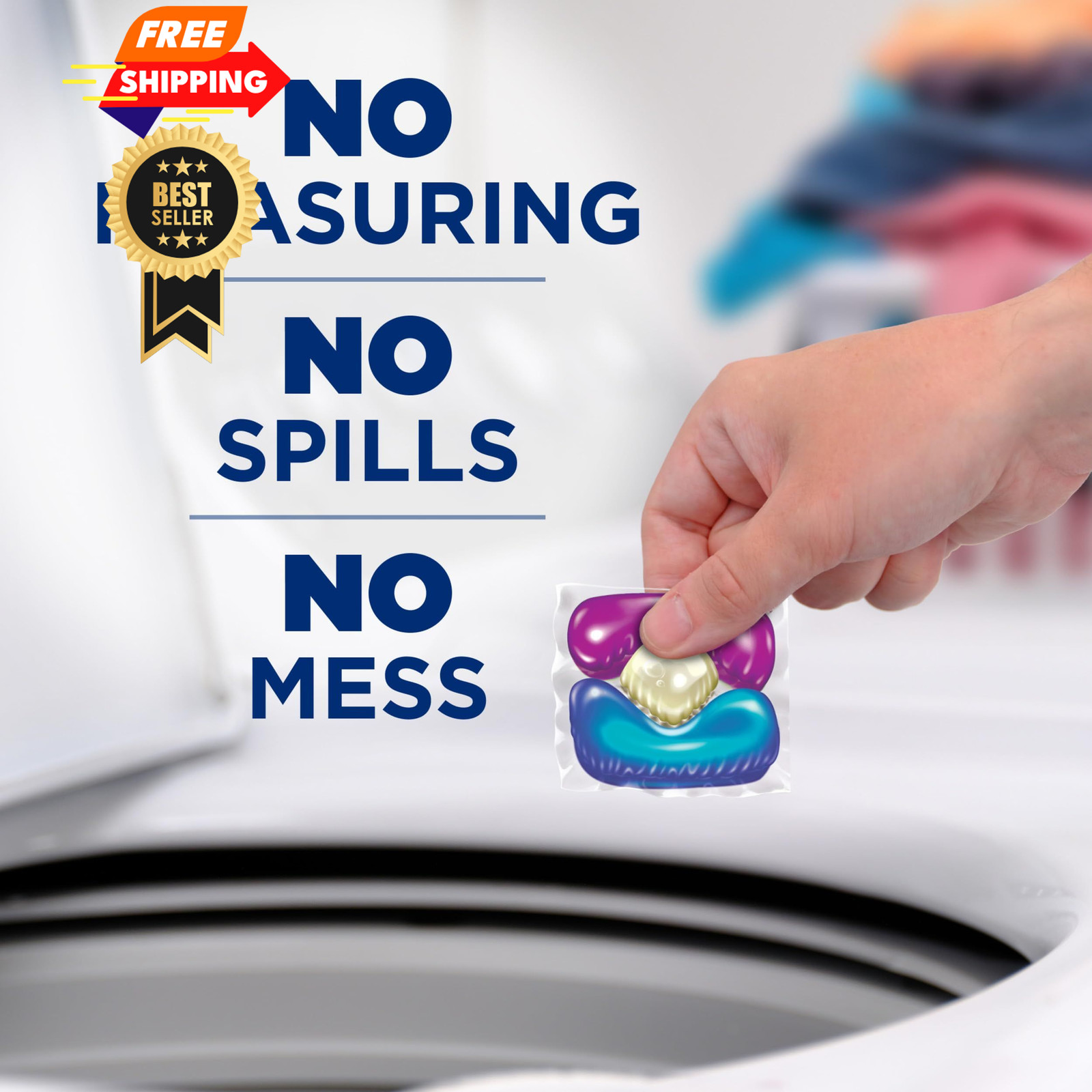 ARM & HAMMER Plus OxiClean With Odor Blasters Laundry 72 Count (Pack of 1)