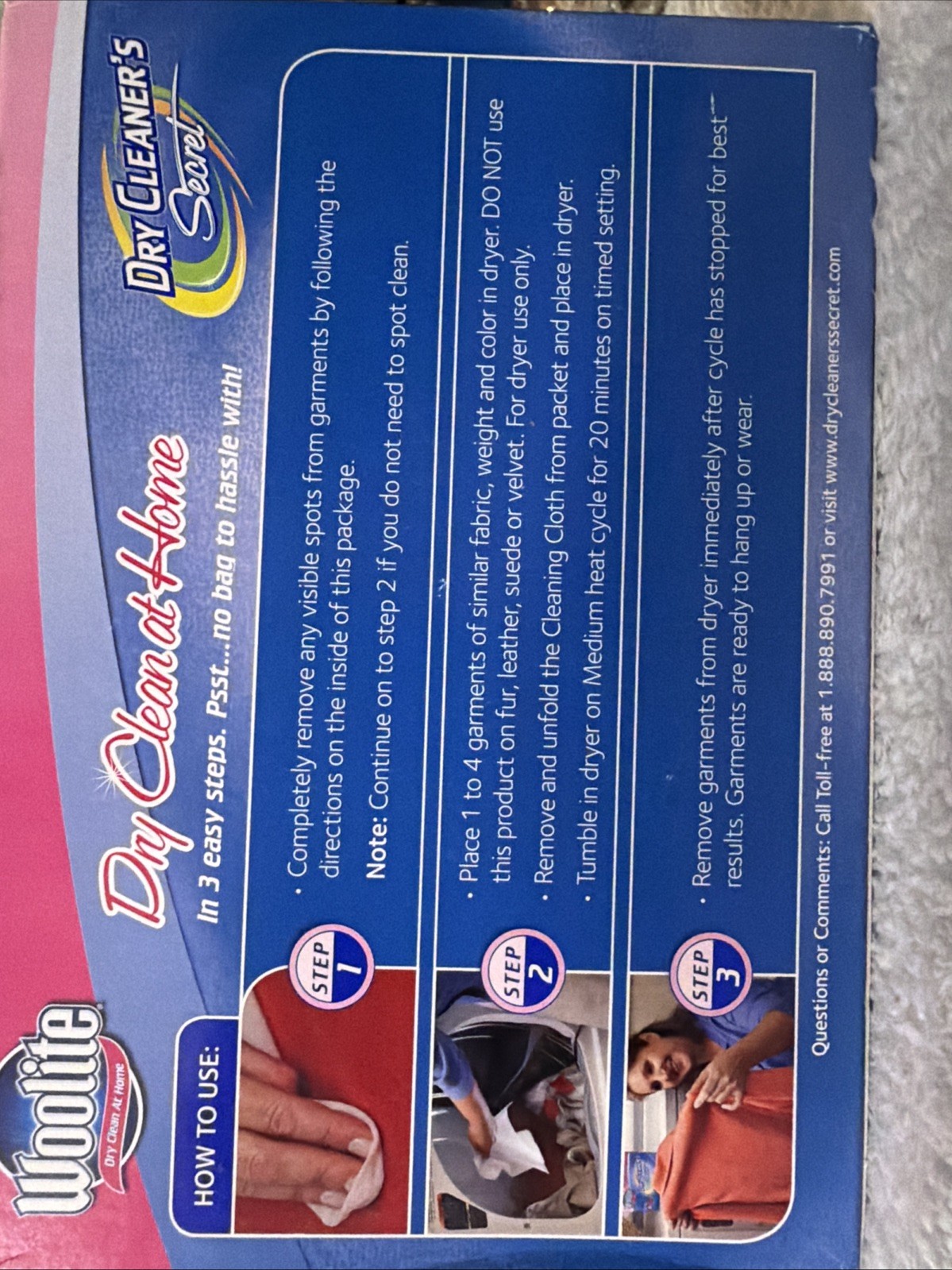 Woolite Dry Clean At Home By Dry Cleaner’s Secret 14 Pack Cloths NIB Sealed