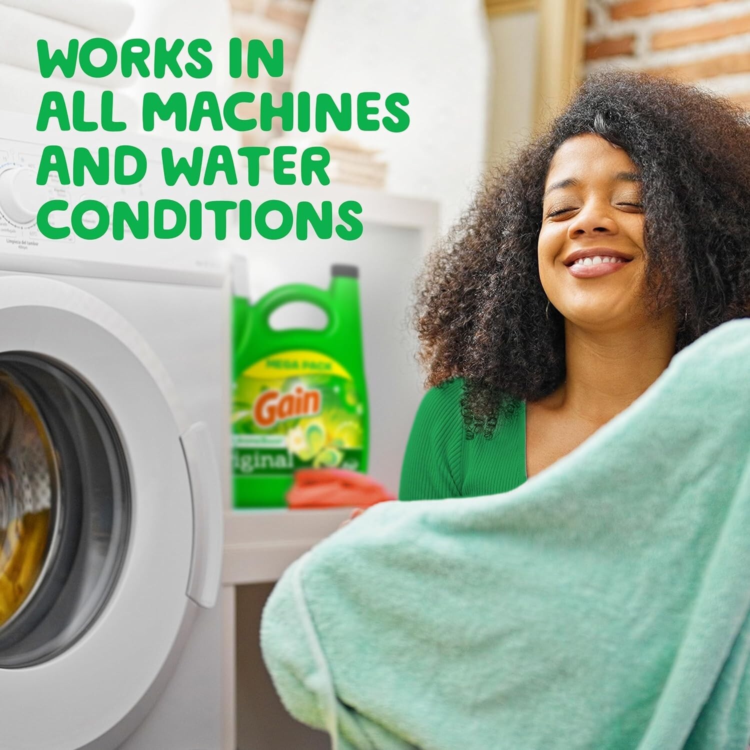 Gain + Aroma Boost Liquid Laundry Detergent, Original Scent, 107 Loads, 154 oz