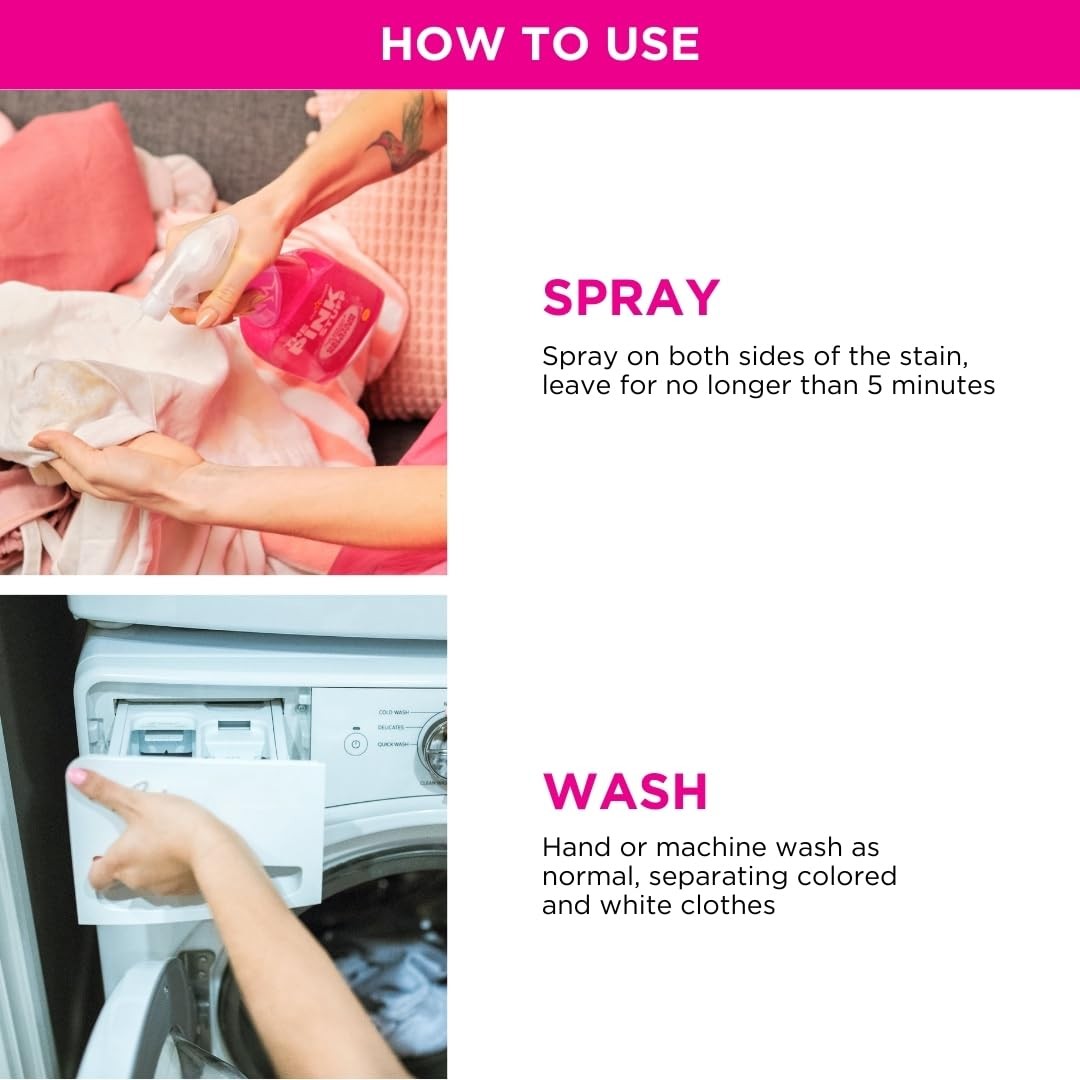The Pink Stuff Miracle Laundry Oxi Stain Remover Spray For Tough Stains 1 Count