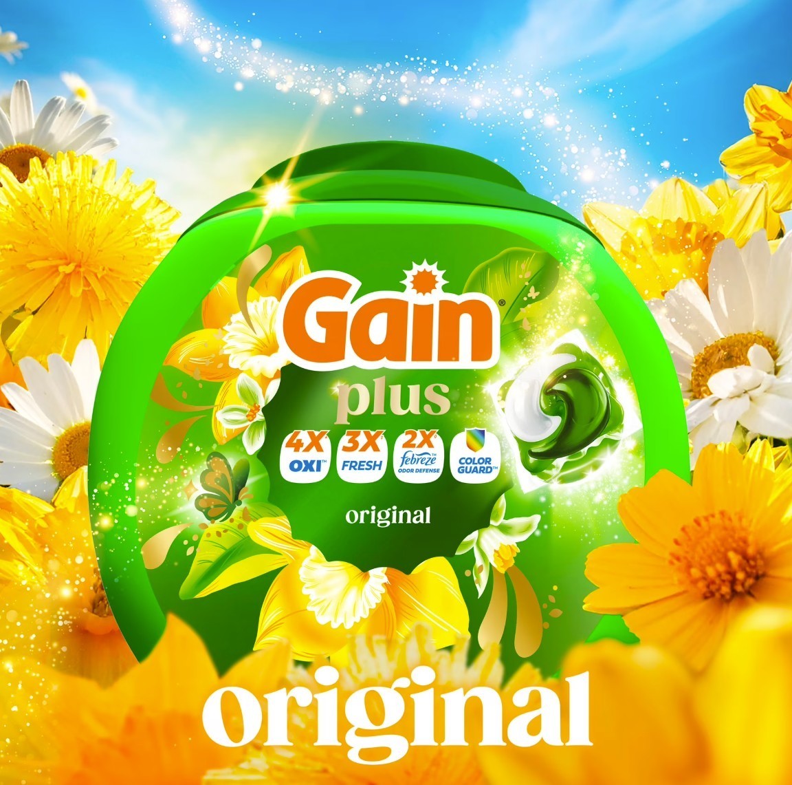 [FASH SALE](2 Pack) Gain Flings Laundry Detergent Pacs Original Scent 45 Ct Each