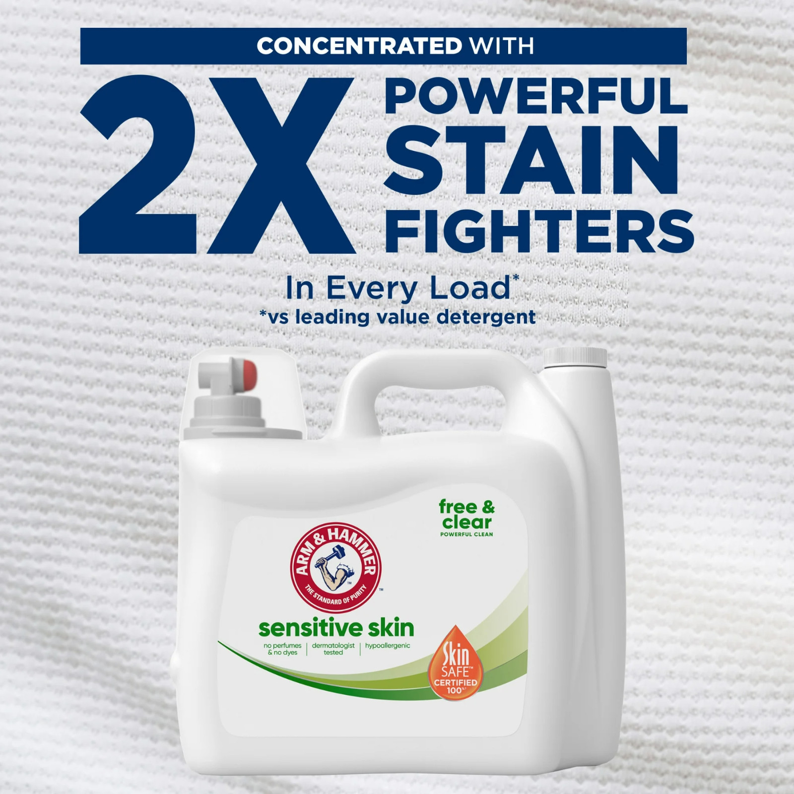ARM & HAMMER Sensitive Skin Free & Clear Laundry Detergent 170 oz 170 Loads