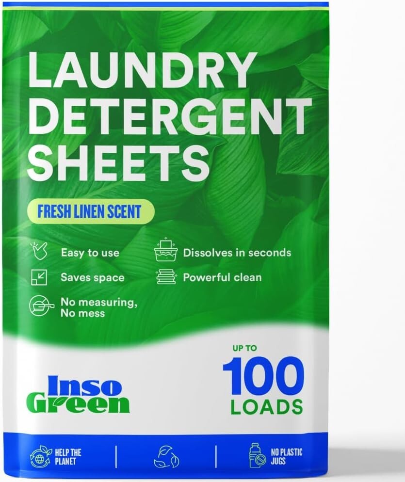 Laundry Detergent Sheets – 100 Loads – Eco Washer Sheets Detergent