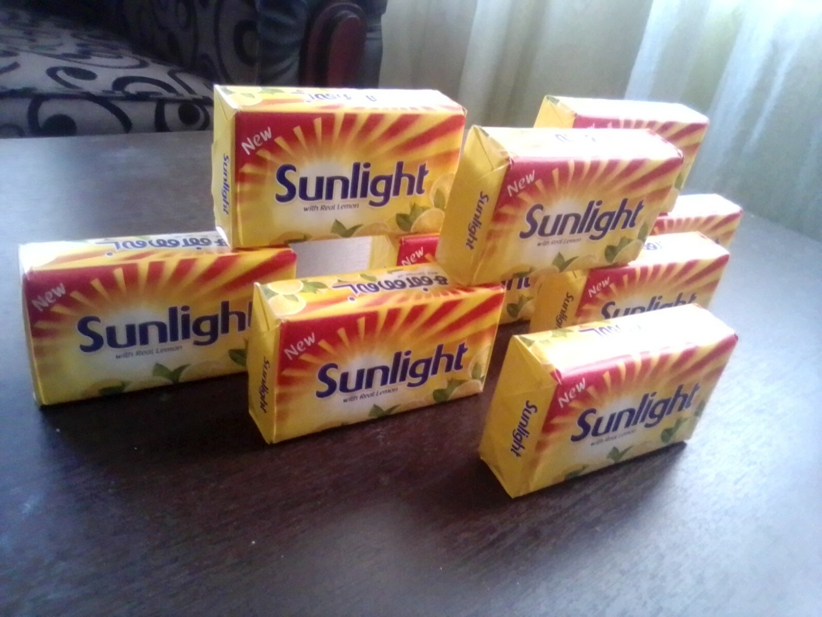 Sunlight LaundaryBar115g With Real Lemon Fresh aroma To clean cloth freeshipping