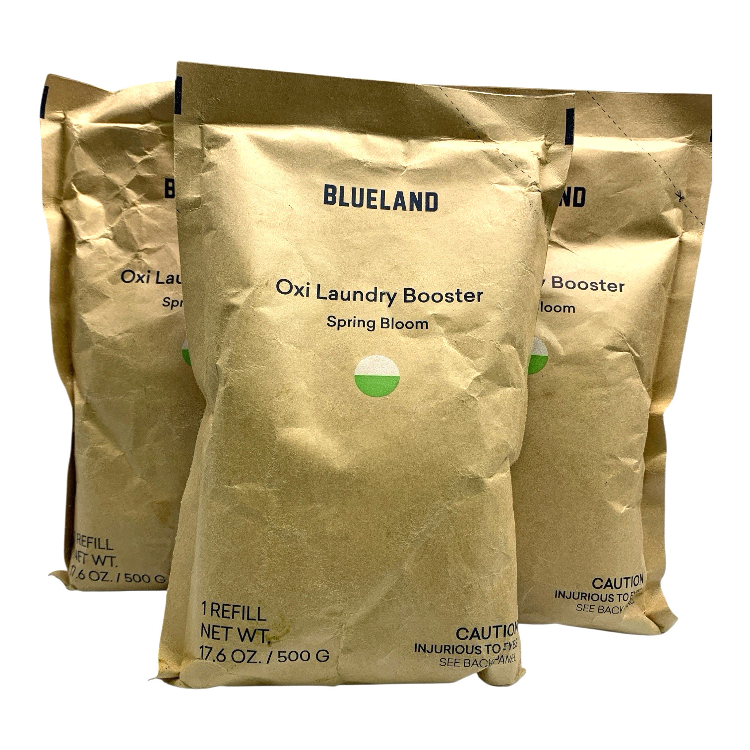3 PK-BLUELAND Oxi Laundry Booster Powder Refill, Fragrance Spring Bloom-17.6 oz