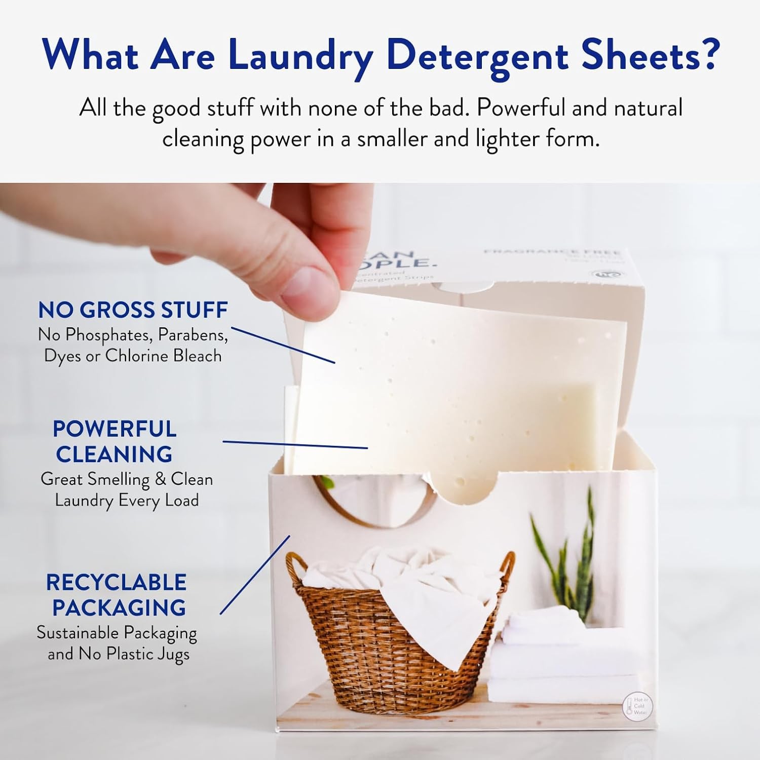 The Clean People Laundry Detergent Sheets – Laundry Soap – Ultra Concentrated, R