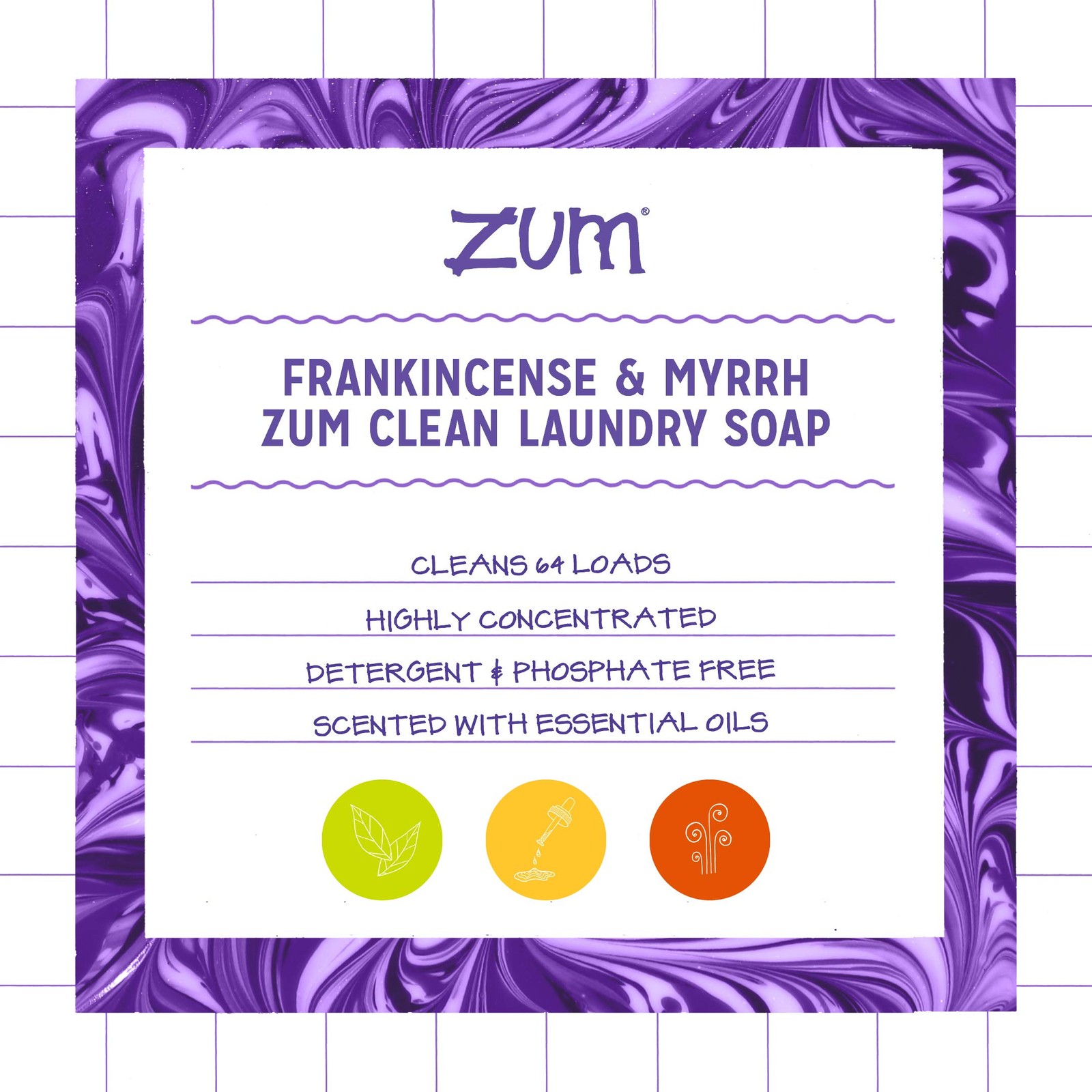 Zum Laundry Soap 64 Fl Oz Plant Based Laundry Detergent Lavender Amber Scent