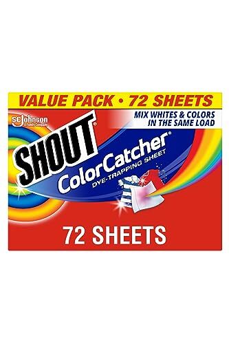 Shout Color Catcher Sheets for Laundry Maintains Clothes Original Colors 72 Ct