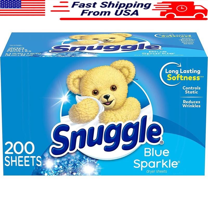Fabric Softener Dryer Sheets Fresh Scent Static Control 200 Count Multi Use