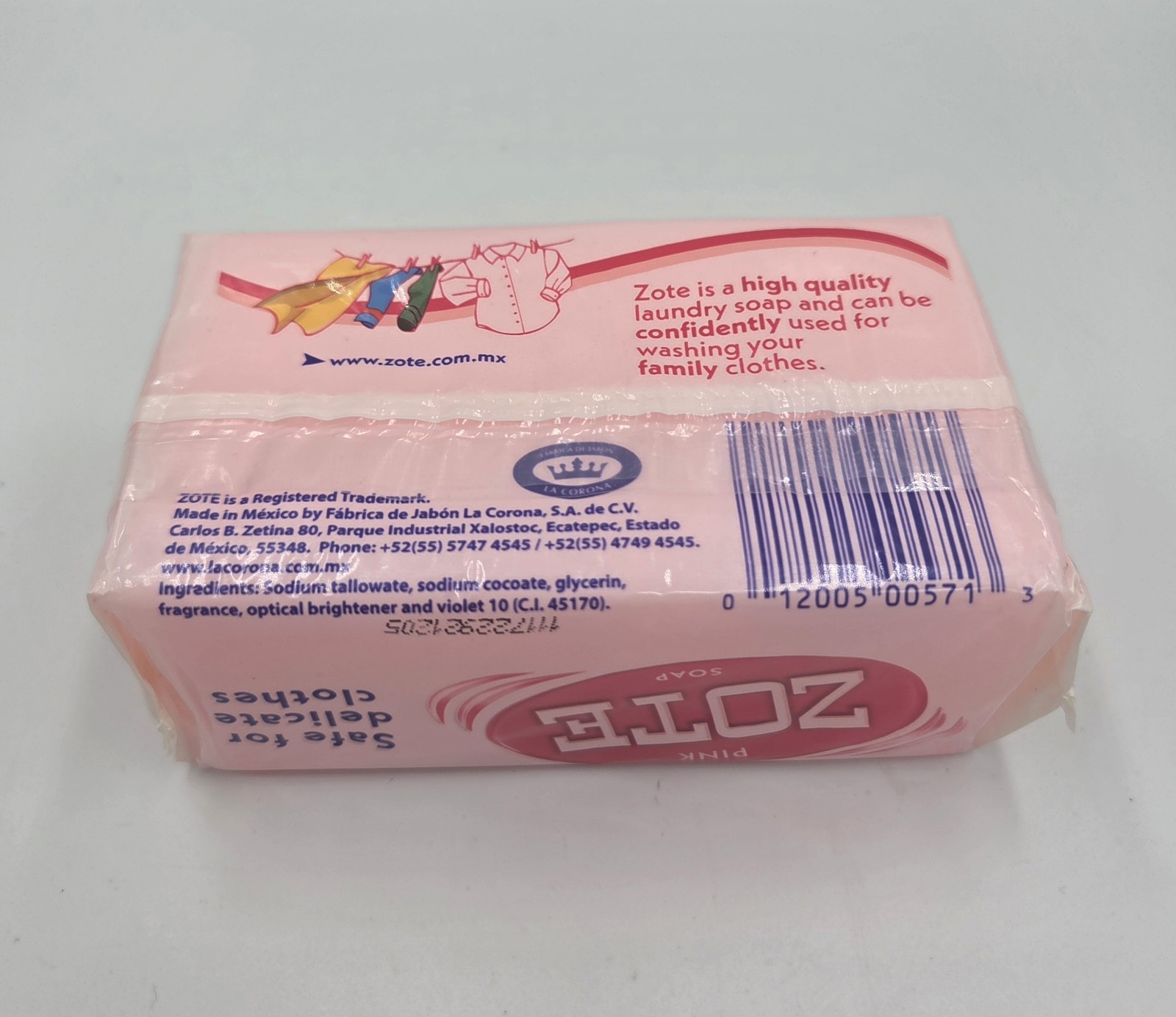 Zote Pink Laundry Soap-14.1oz 1 Bar