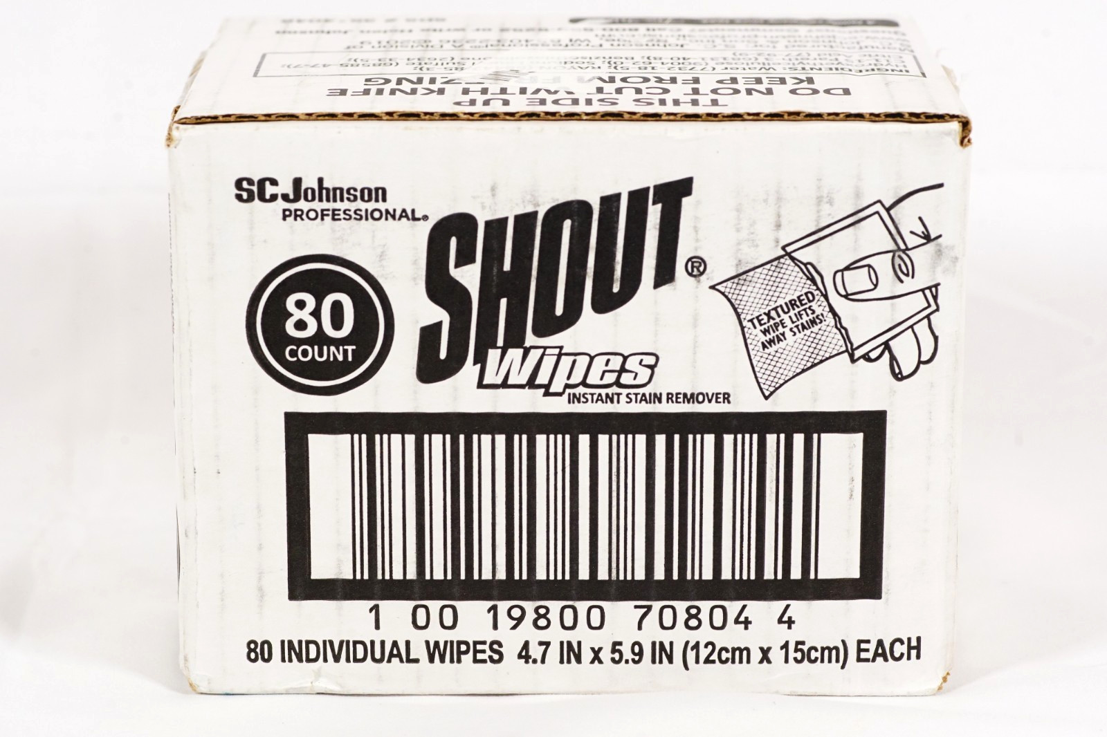 SHOUT Wipe & Go Stain Remover 80pcs One Wipe Packets SC Johnson 686661
