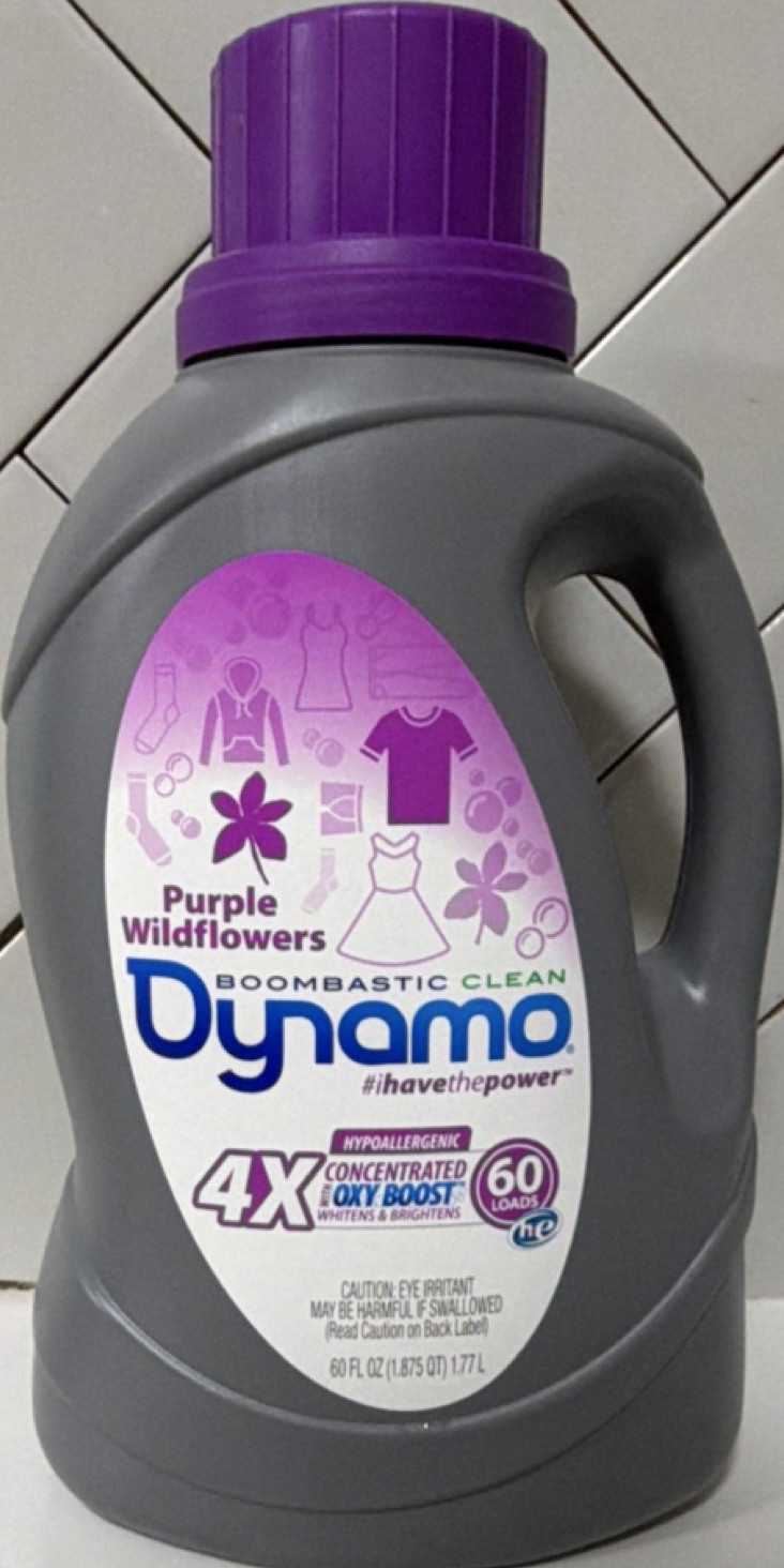 Dynamo Purple Wildflowers Liquid Detergent 60 Loads Hypoallergenic HE