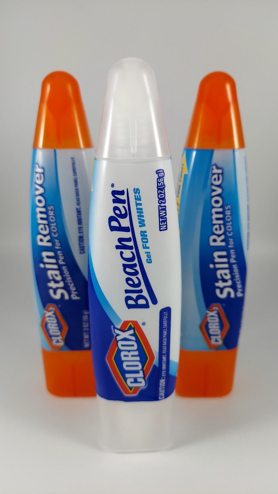 1 Clorox Bleach Pen + 2 Stain Remover Pens 2 Oz Each Used 90% Full Discontinued