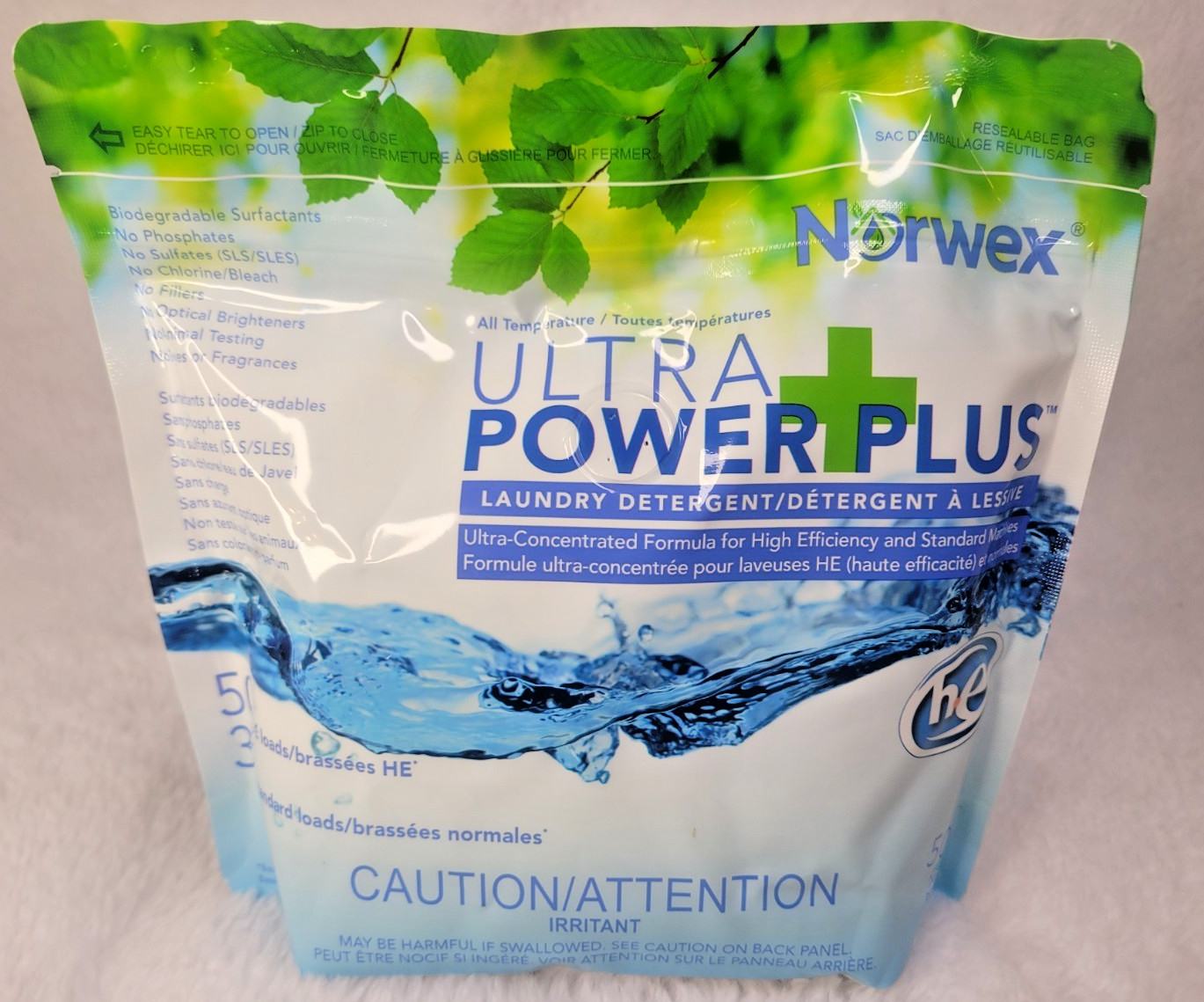 Norwex Ultra Power Plus Laundry Detergent Powder 500g 1.1lb 50 HE Loads New