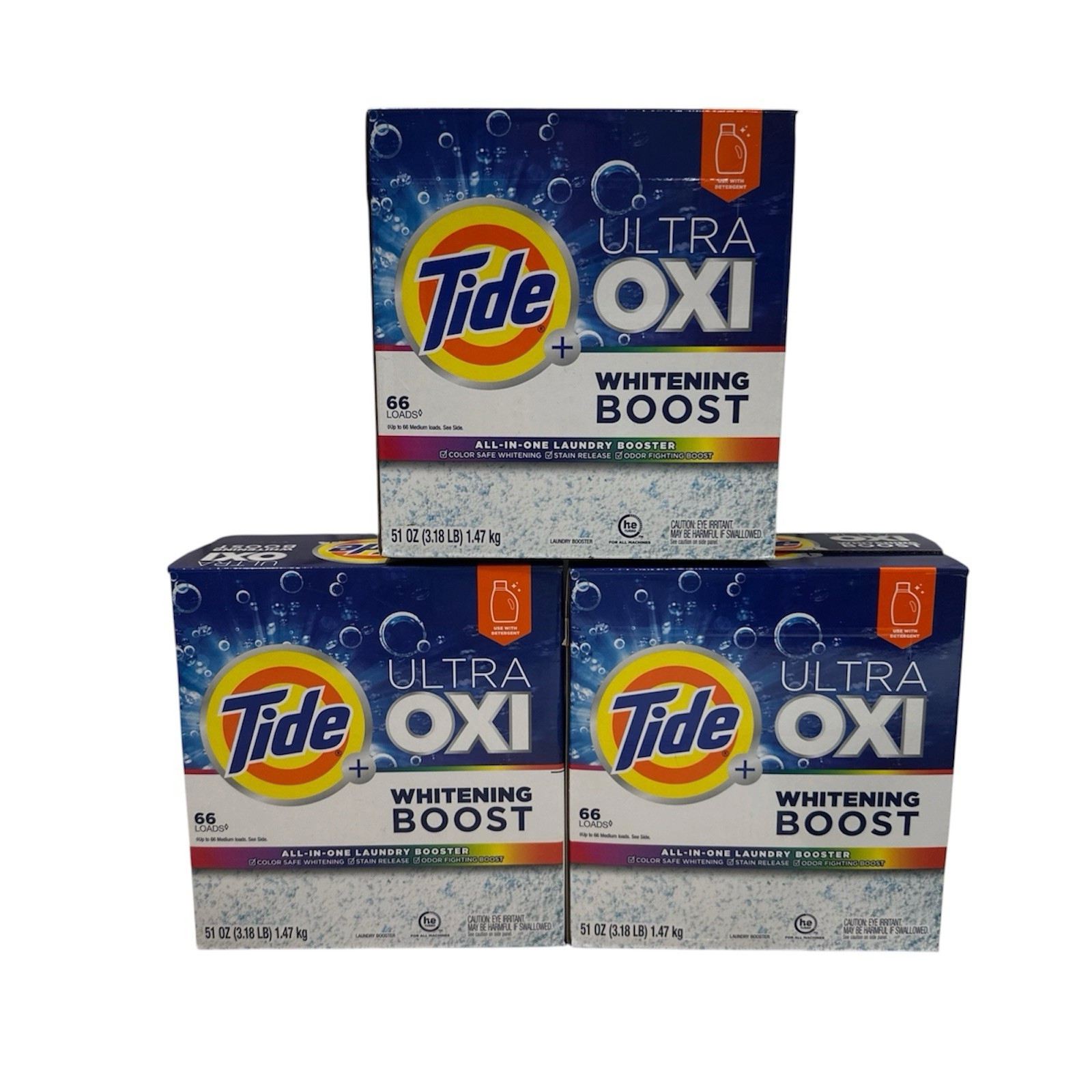 3-Tide Ultra Oxi Whitening Boost Laundry Booster Powder 57 oz 66 Loads