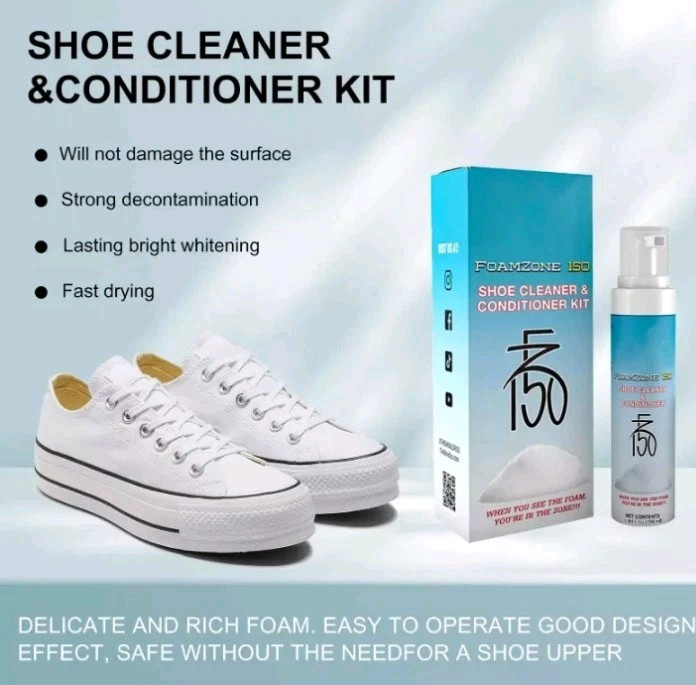 Shoe Cleaner & Conditioner Kit Foamzone 150 White Shoe Cleaning US Seller