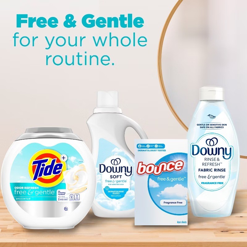 Tide Odor Refresh Free Gentle HE Deep Cleaning Laundry Detergent Pods 45 Pacs