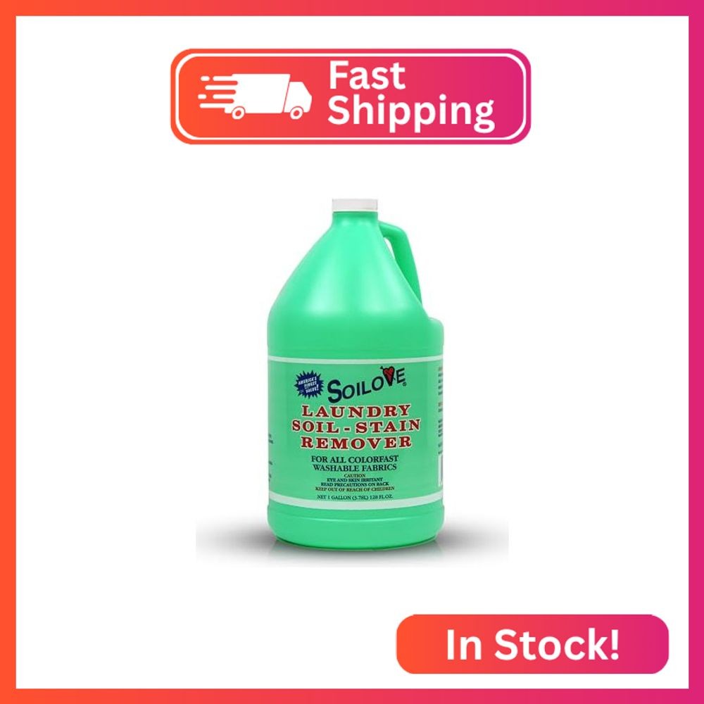 Stain Remover for Clothes – Soilove (128oz) – Powerful Triple-Acting Formula Cli