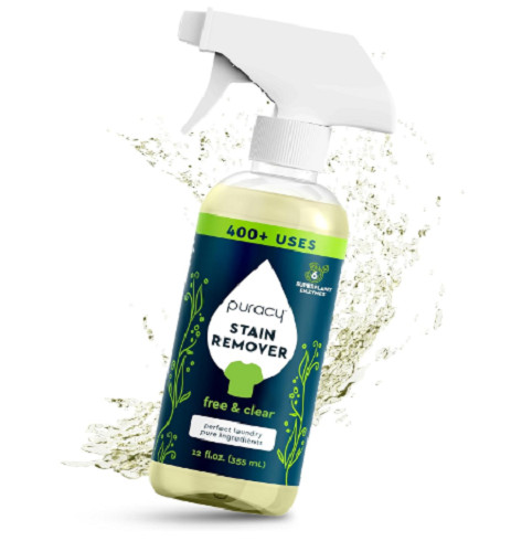 Puracy Stain Remover Spray, Natural Travel and Laundry Stain Cleaner for Clothes