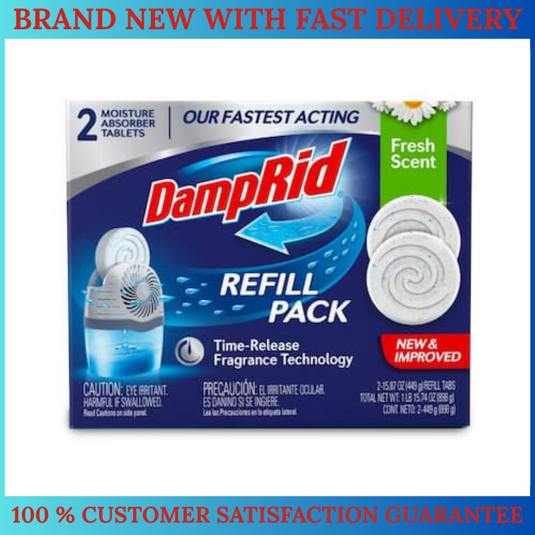 15.8 Ounce Fresh Scent, Odor-fighting Moisture Absorber Refills Bathroom 2 Pack