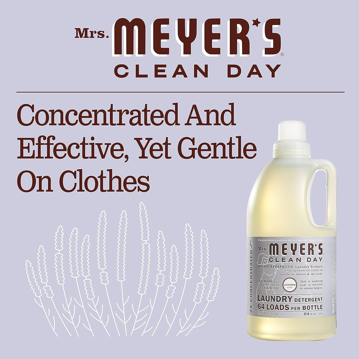 CLEAN DAY Liquid Laundry Detergent, Biodegradable Formula Infused with Essential