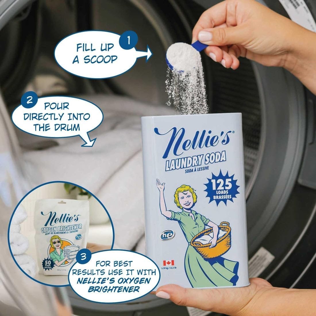 Laundry Soda | Laundry Detergent Powder, 125 Load | Made in Canada | Septic-S…