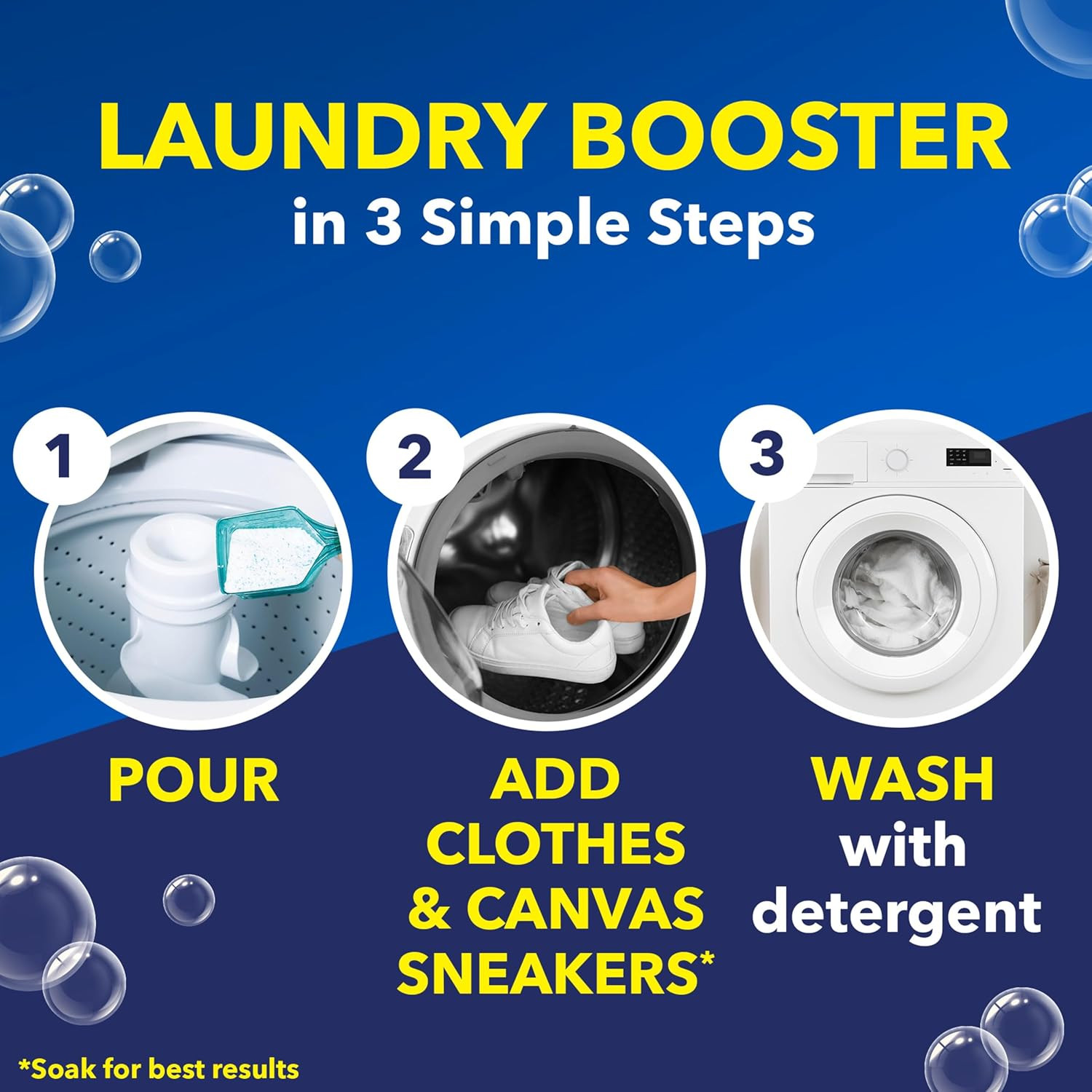 White Revive Laundry Whitener and Stain Remover Powder, Alternative to Bleach fo
