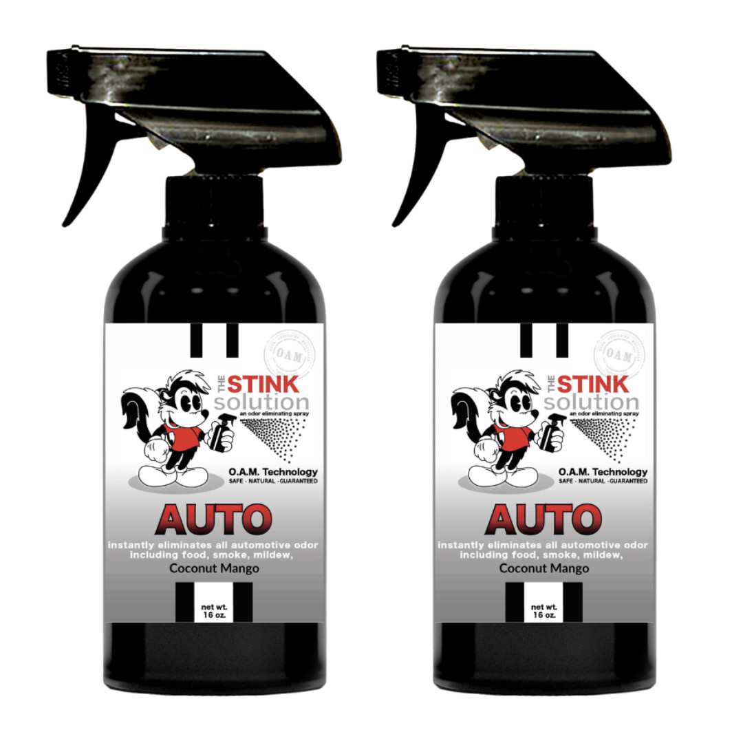 The Stink Solution Auto Odor Eliminating Spray Coconut Mango – 2 16 oz Bottles