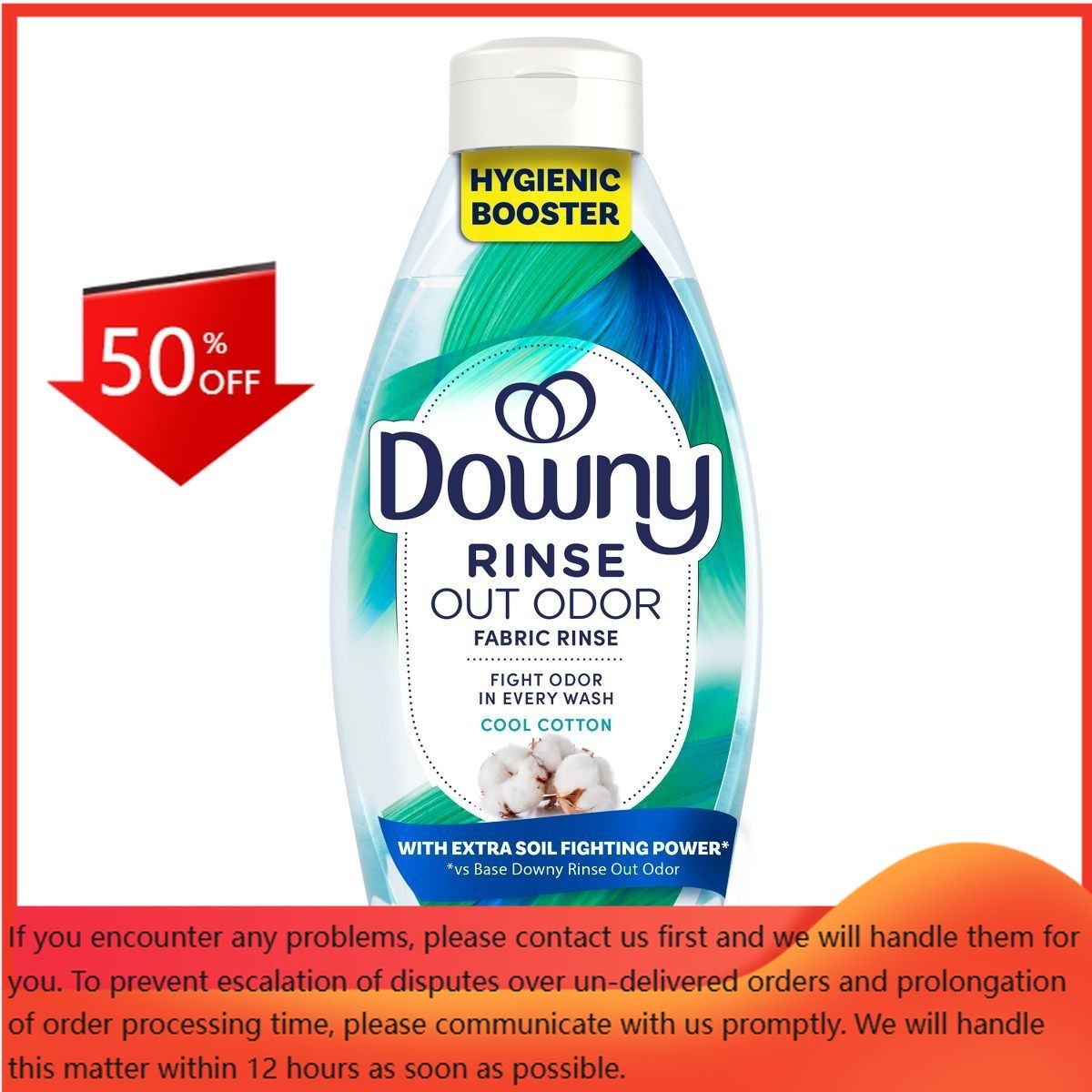Downy Cool Cotton HE Compatible Rinse & Refresh Laundry Odor Remover – 48 fl oz