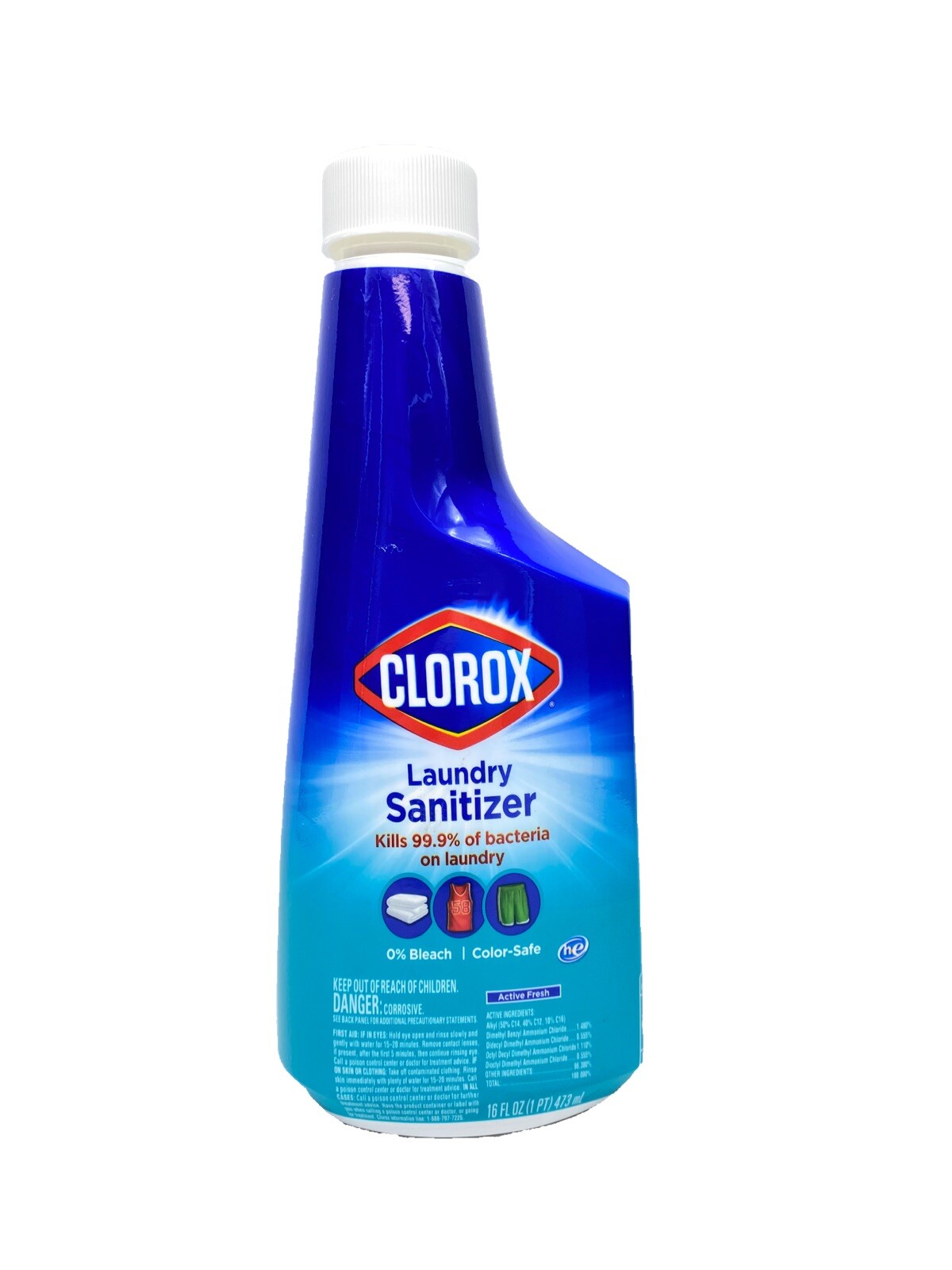 2x Clorox Laundry Sanitizer (Bleach Free) Color-Safe Active Fresh 16 oz Bottles