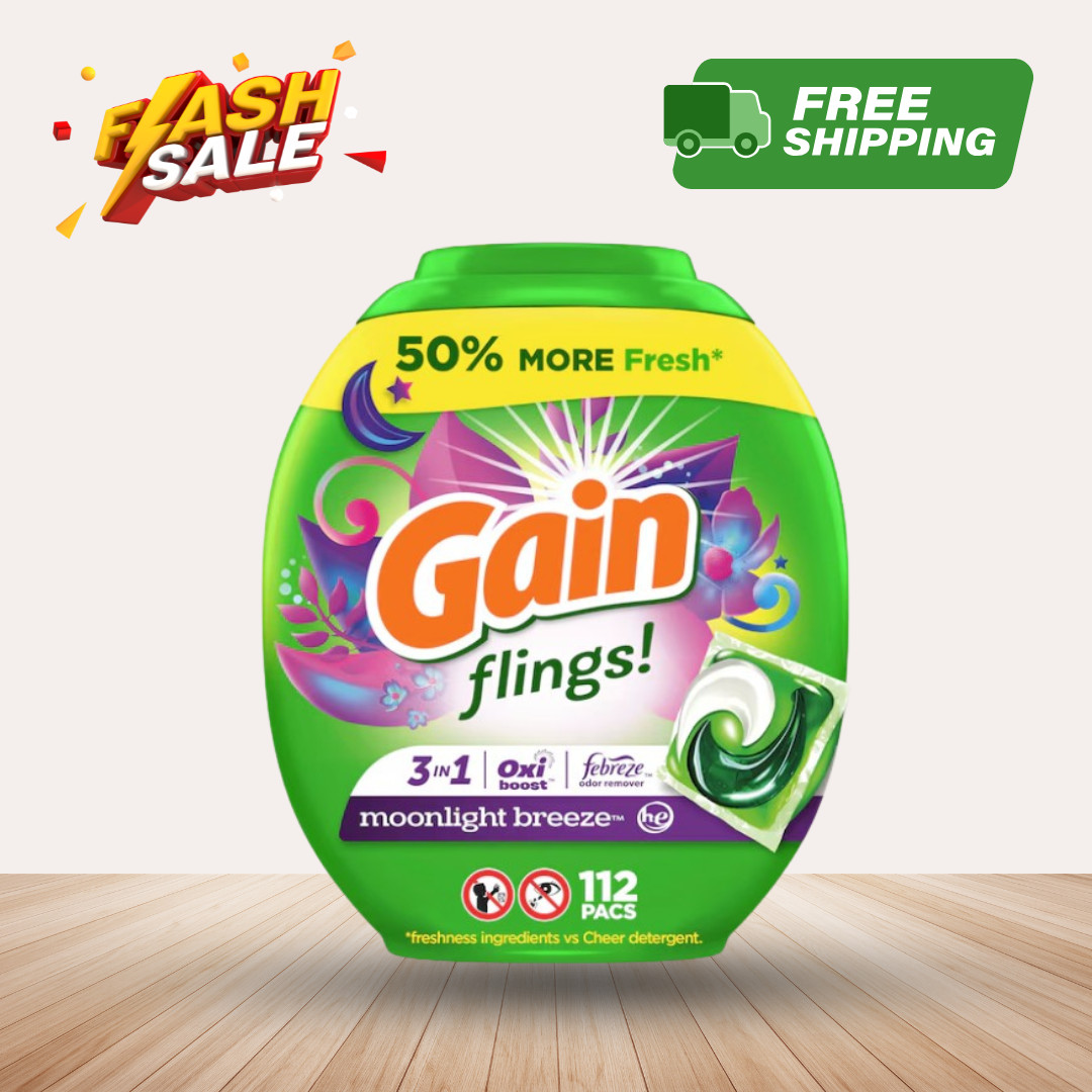 [HOT SALE] Gain Flings Moonlight Breeze HE Laundry Detergent 111 Count 112 Loads