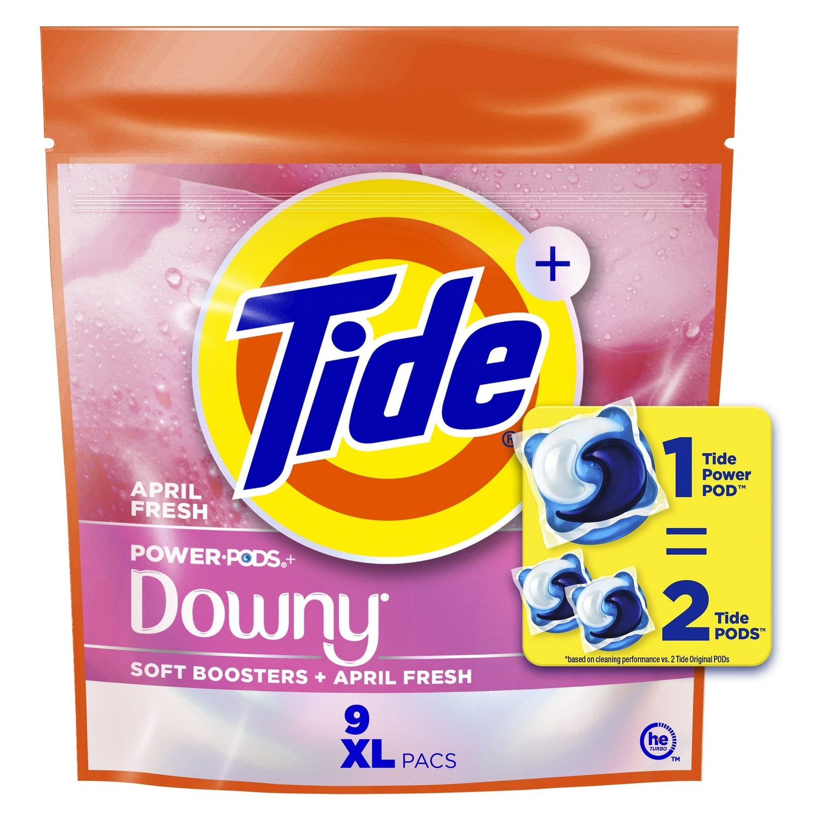 Tide Power PODS with Downy Soft Booster Laundry Detergent Pacs April Fresh Scent