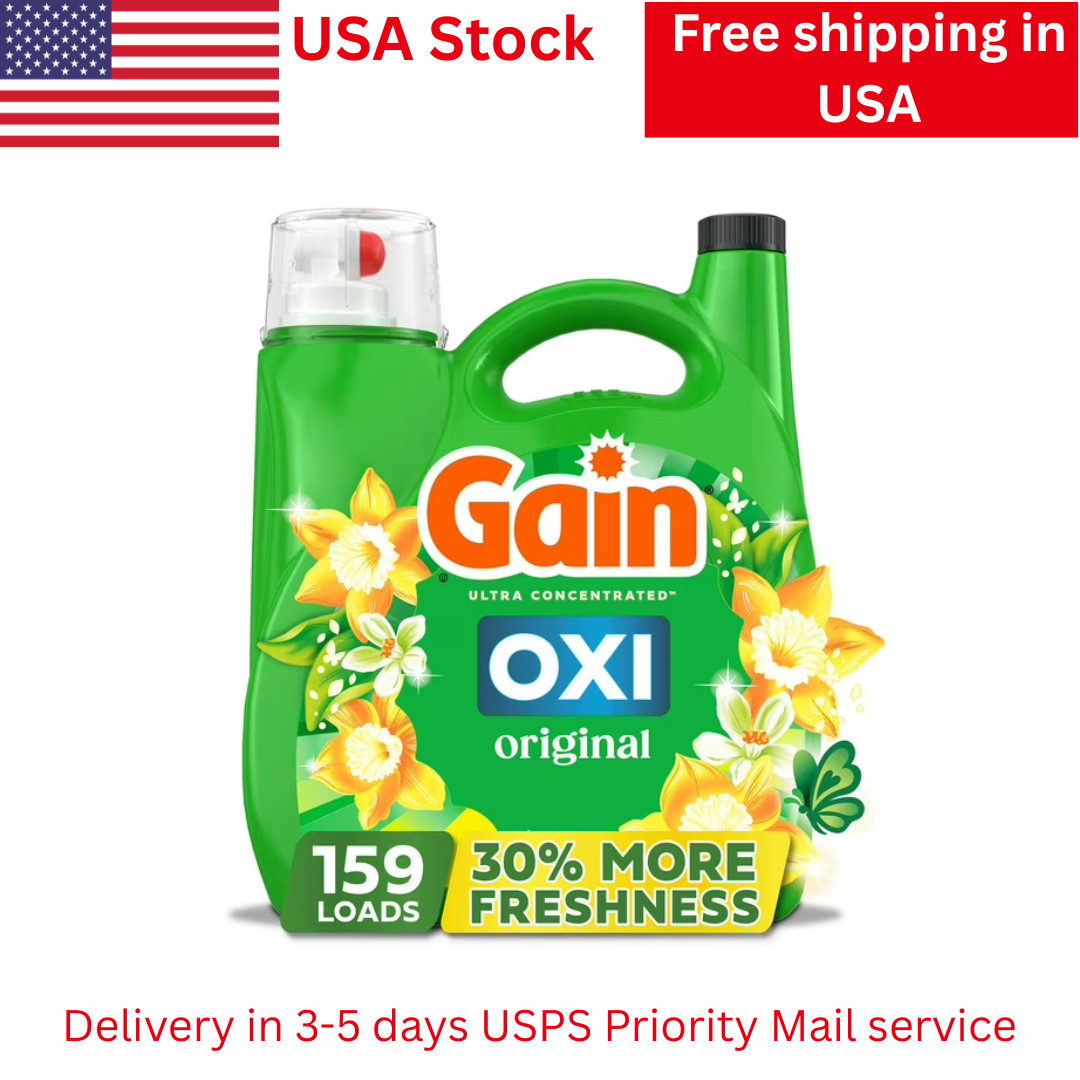 Gain + Oxi Liquid Laundry Detergent, Original, 159 Loads, 170 fl. oz.