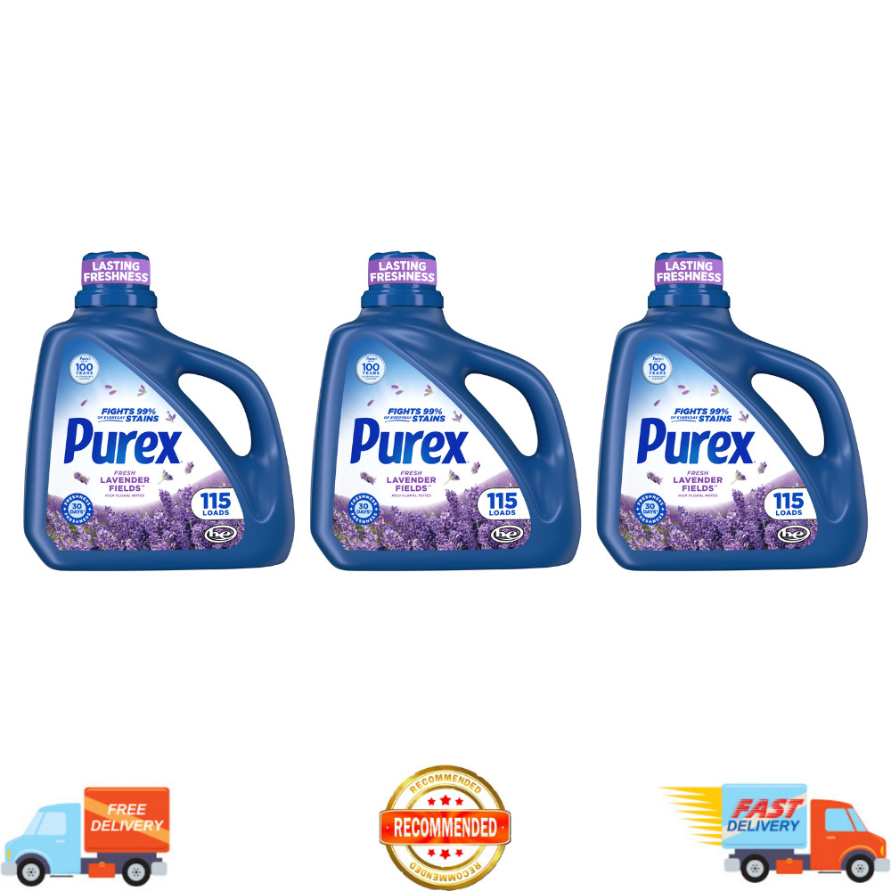(3 Pack) Purex Lavender Blossom Liquid Laundry Detergent, 150 fl oz, 115 Loads