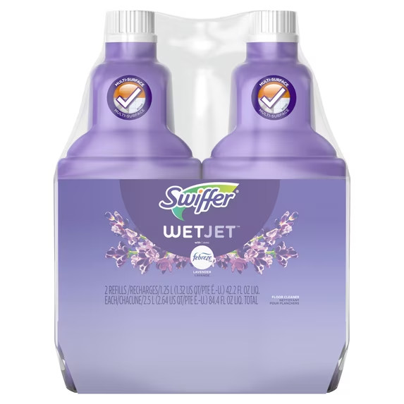 Swiffer Wet Jet Solution Refill, Lavender, 6 x 42.2 fl oz
