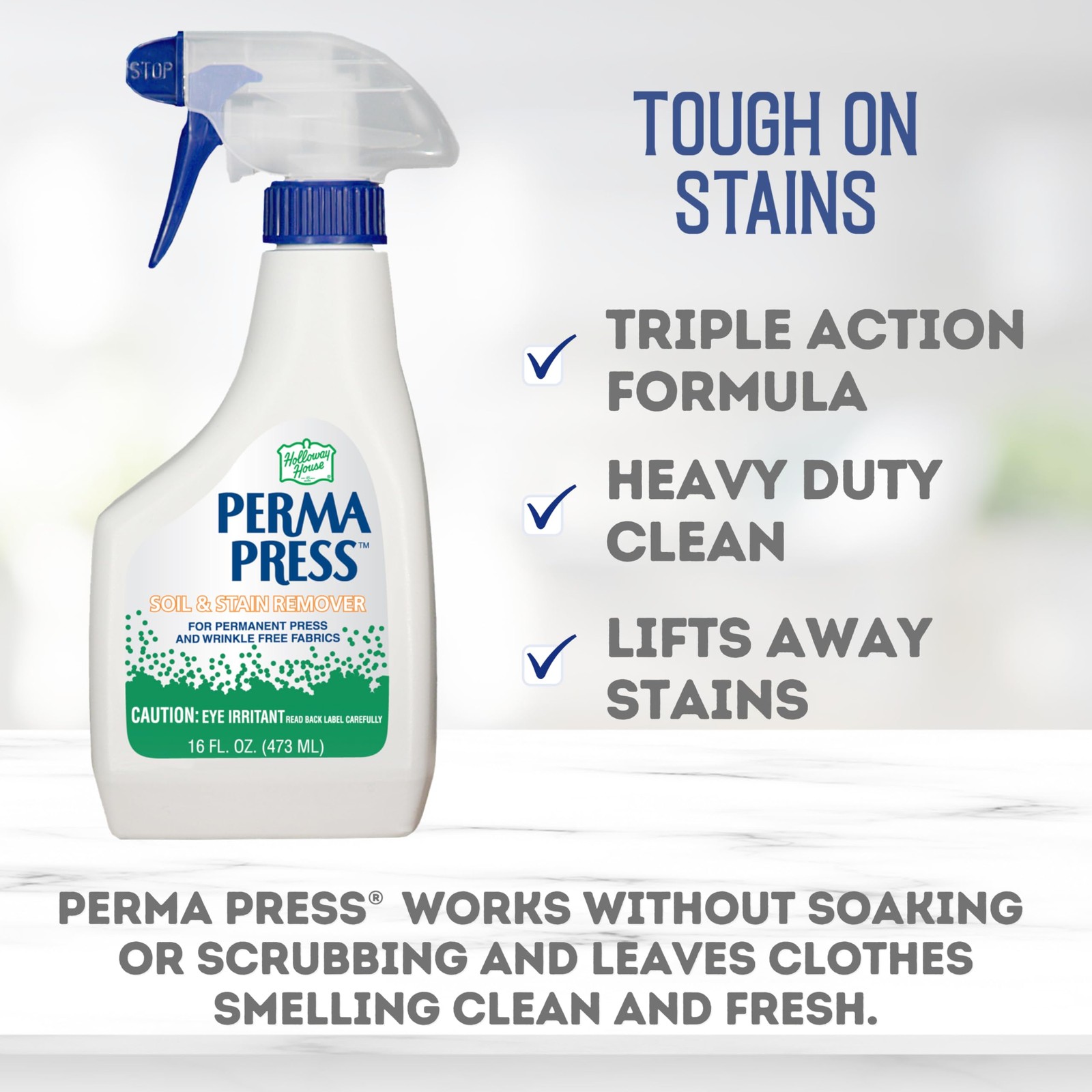 Holloway House Perma Press Soil & Stain Remover 16 Fl Oz (Pack of 1), Clear