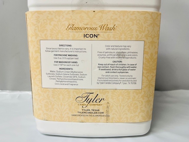 Tyler Candle Company GLAMOROUS WASH Fine Laundry Detergent in ICON, 3.78 L- NEW