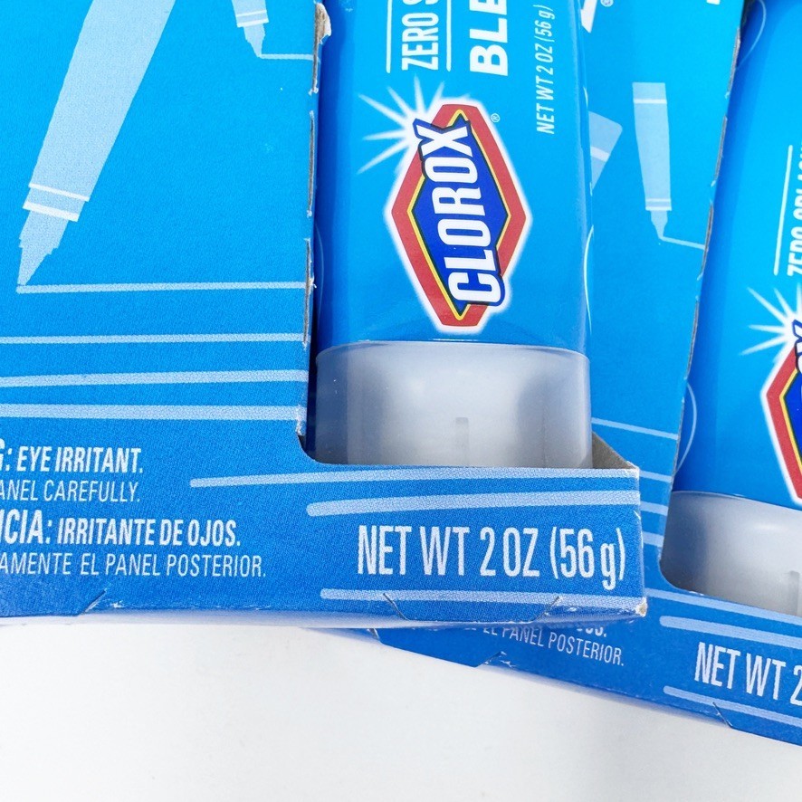 LOT 2 – Clorox Bleach Pen Gel for Whites Dual Tipped 2 oz NEW Discontinued