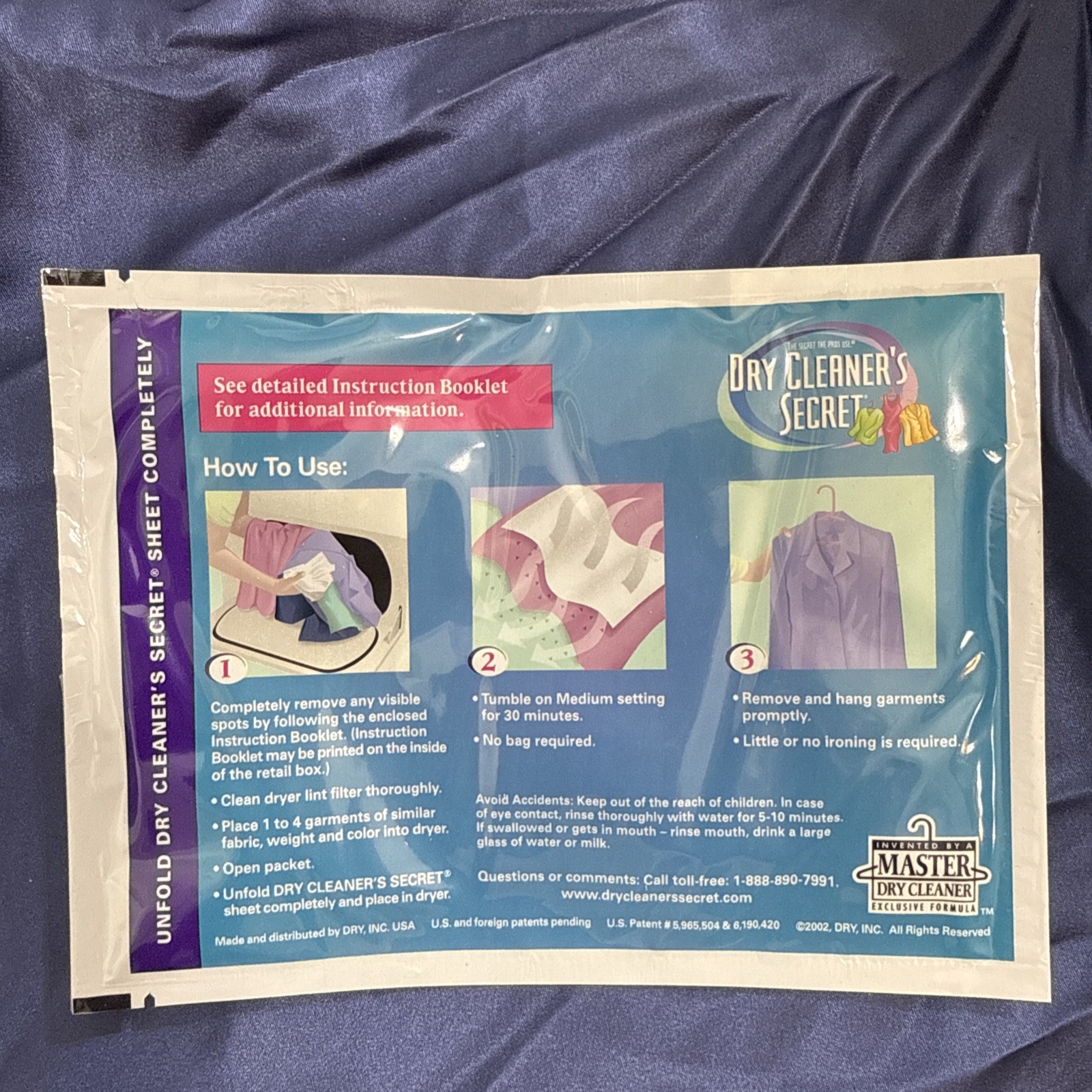 Dry Cleaners Secret 1 Sheet Total Dry Clean At Home NEW Vintage 2000-2003