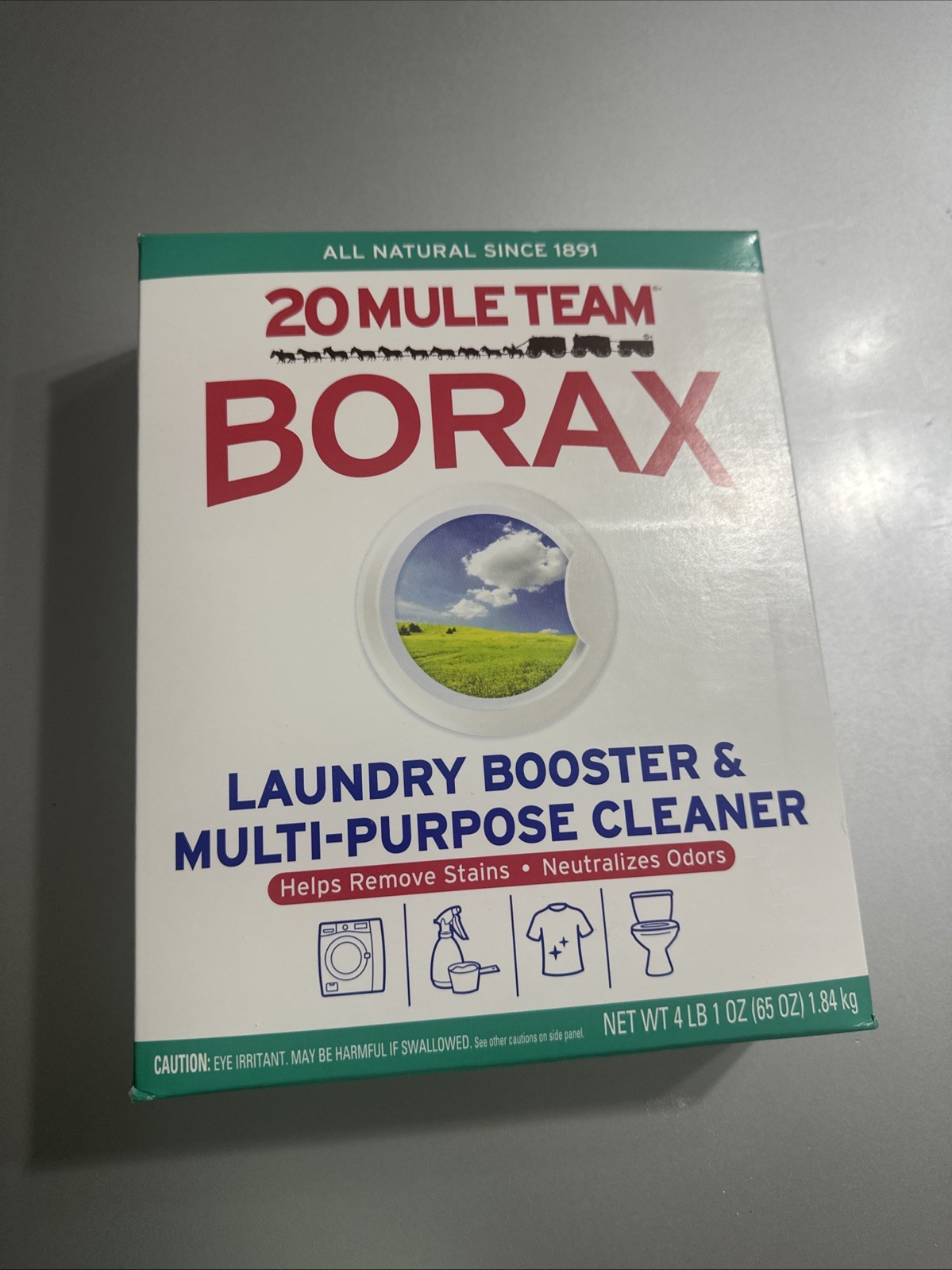 20 MULE TEAM Laundry Detergent All Natural Booster Multi Cleaner-65Oz Pack of 4-