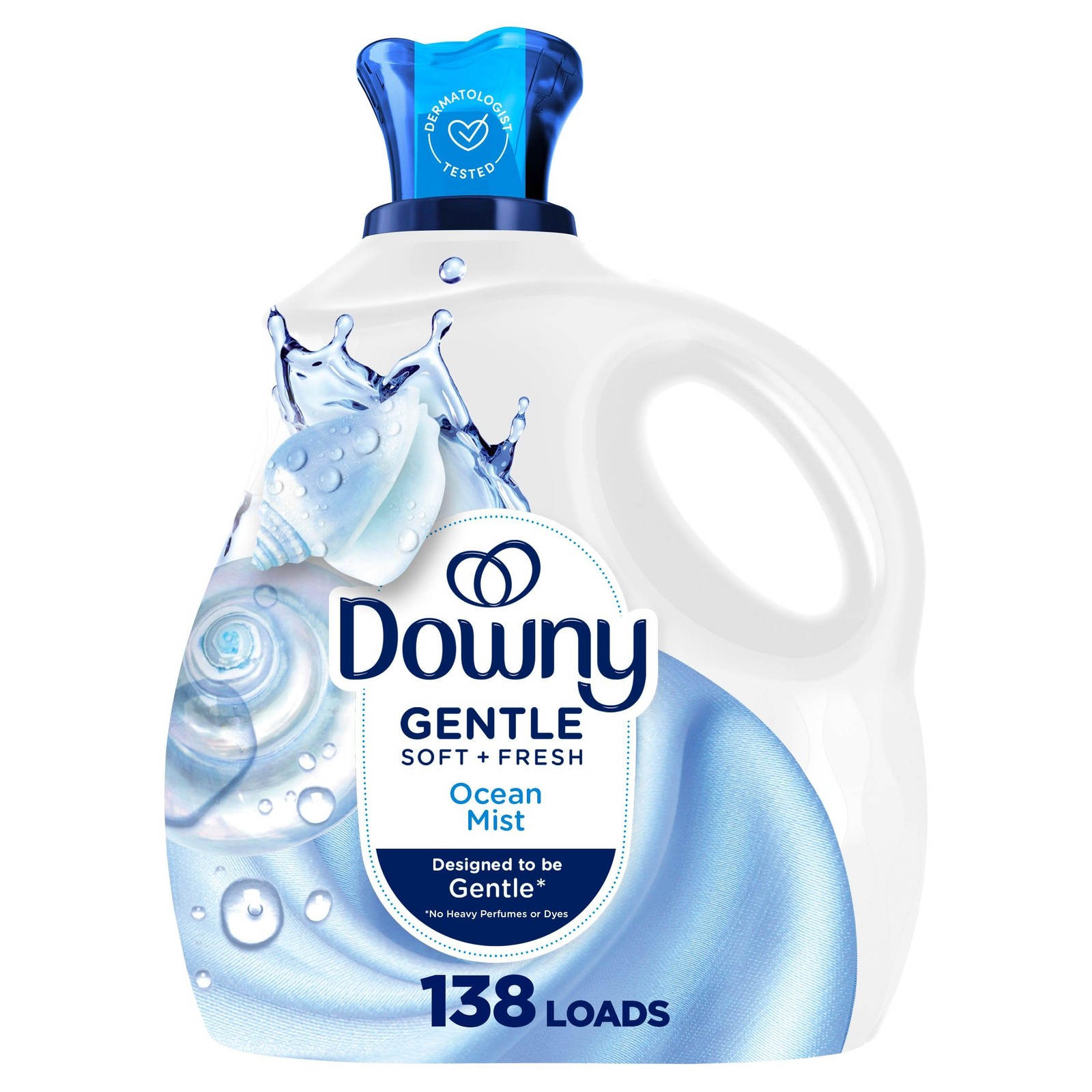 Downy Gentle Soft + Fresh Fabric Softener Liquid, Ocean Mist Scent, 93 FL OZ,…