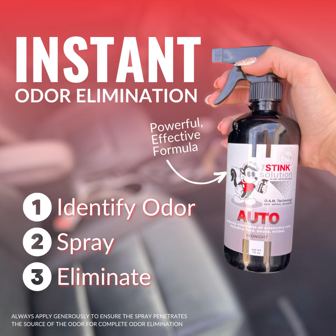 The Stink Solution Auto Odor Eliminating Spray Midnight Scent – 2 16 oz Bottles