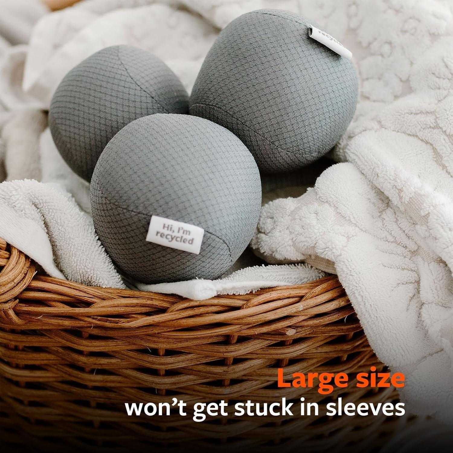 Set of 3 Anti-Static Dryer Balls – Quiet, Hypoallergenic Laundry Essential
