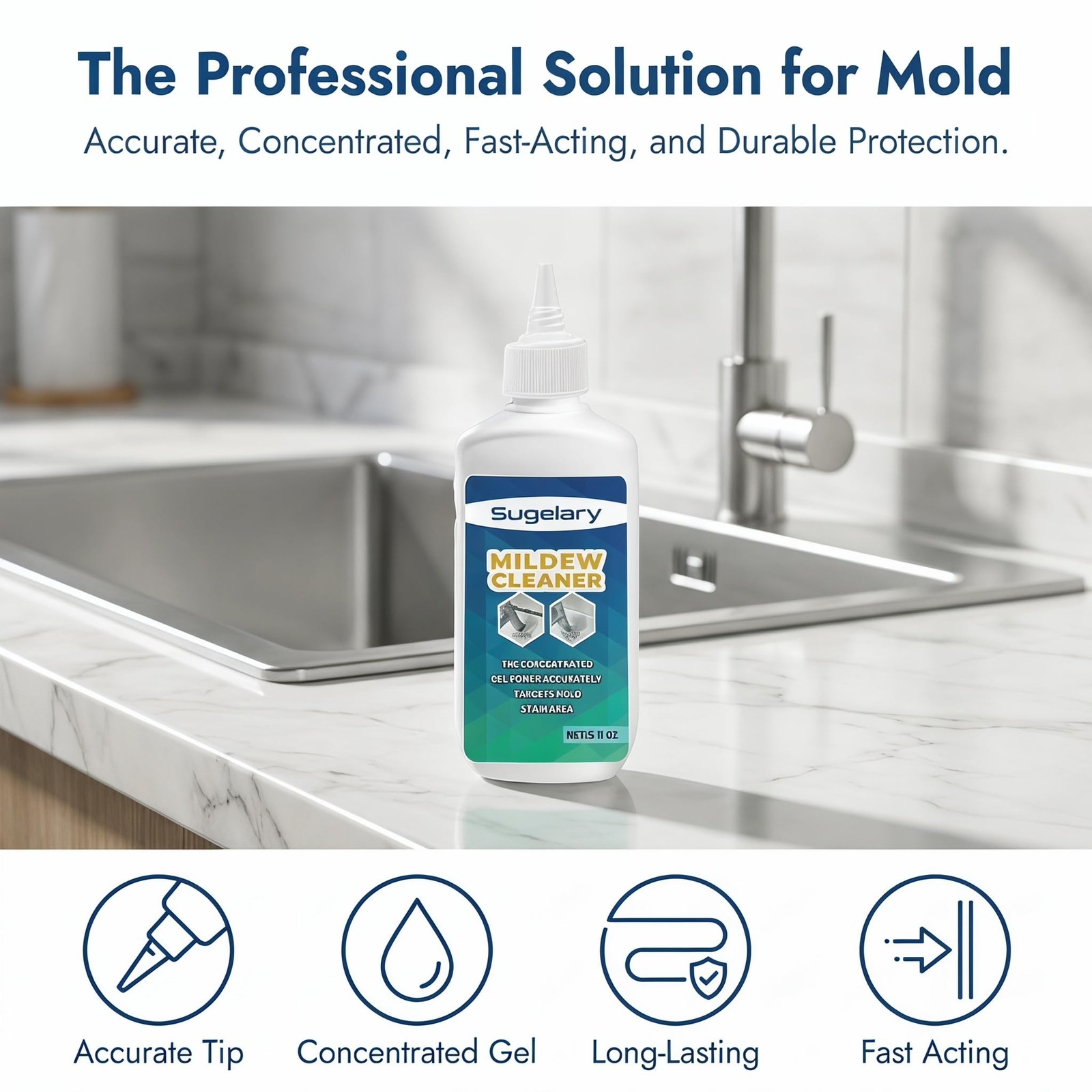Sugelary Mold Stain Cleaner, 5 fl oz Cleaner 5 Fl Oz (Pack of 1)