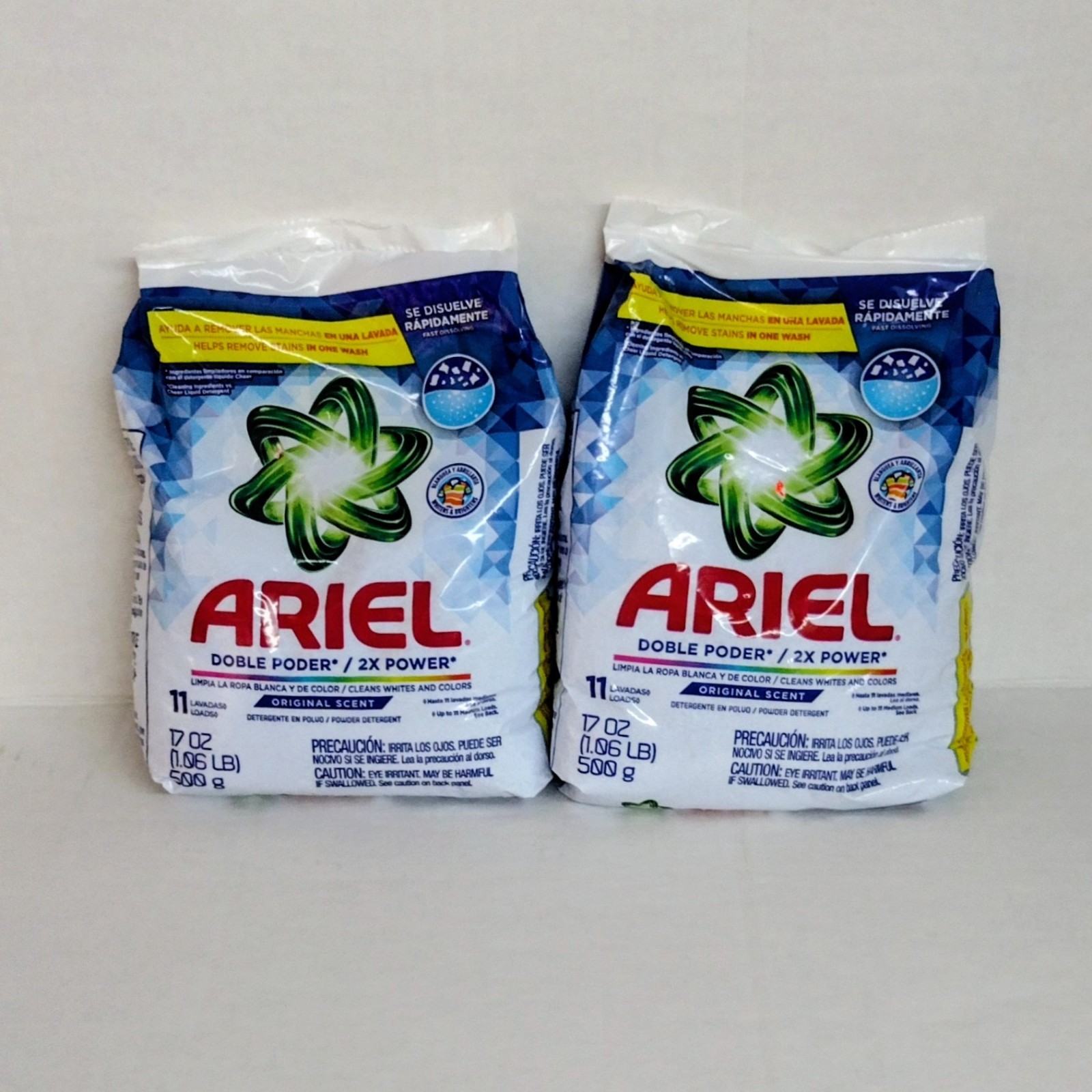 Ariel Laundry Detergent Powder Original Scent 17 oz Lot of 2 USA