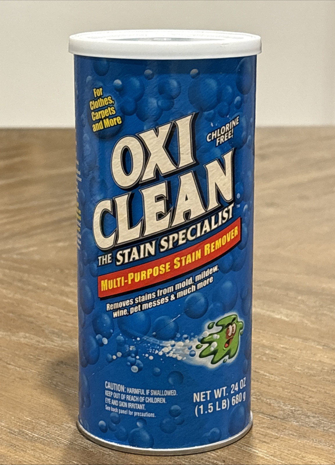 OXICLEAN Stain Remover Powder Orange Glo 24oz Blue Can VTG NEW Sealed